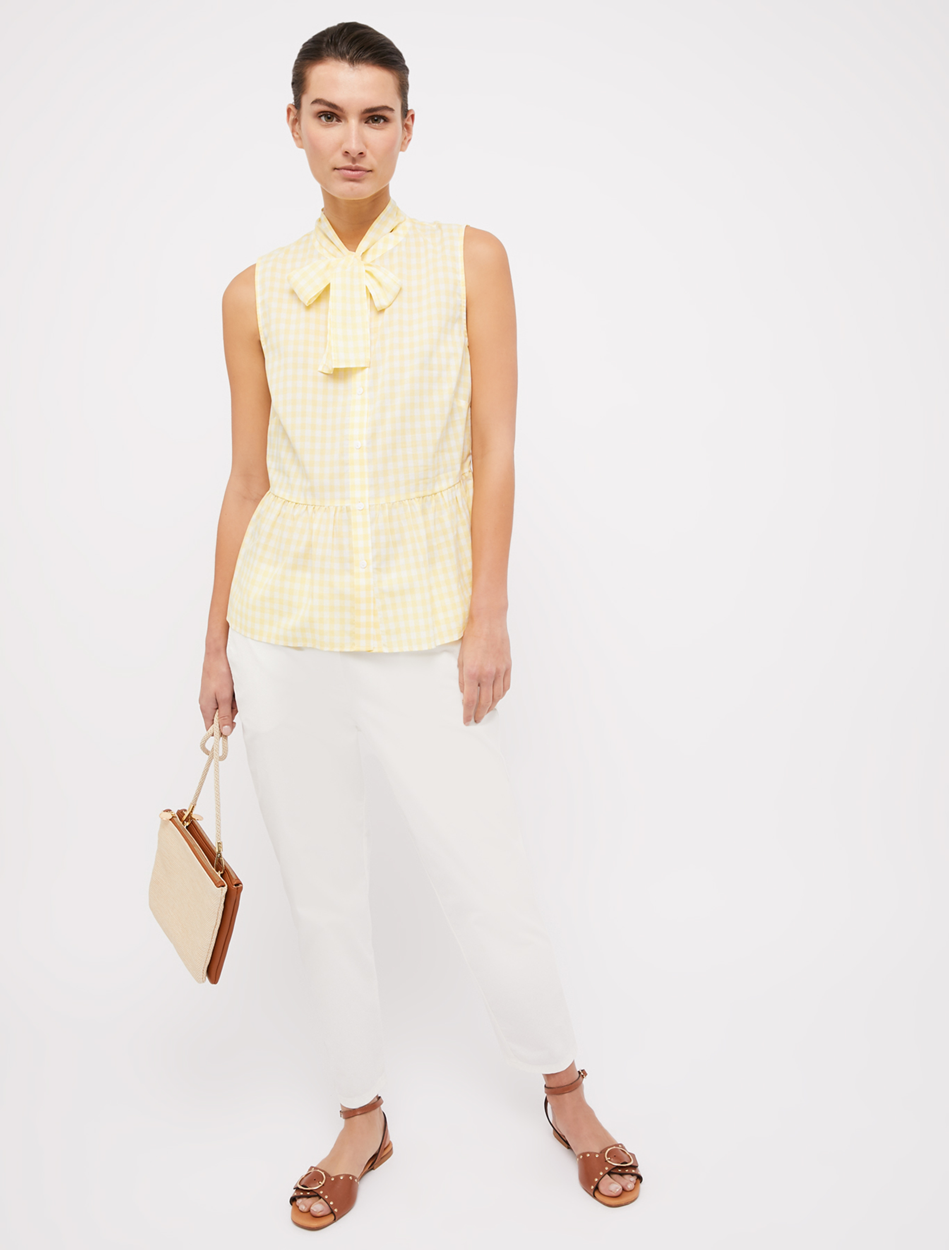 Gingham check cotton top, lemon yellow pattern - Pennyblack Gingham check cotton top - lemon yellow pattern - pennyblack