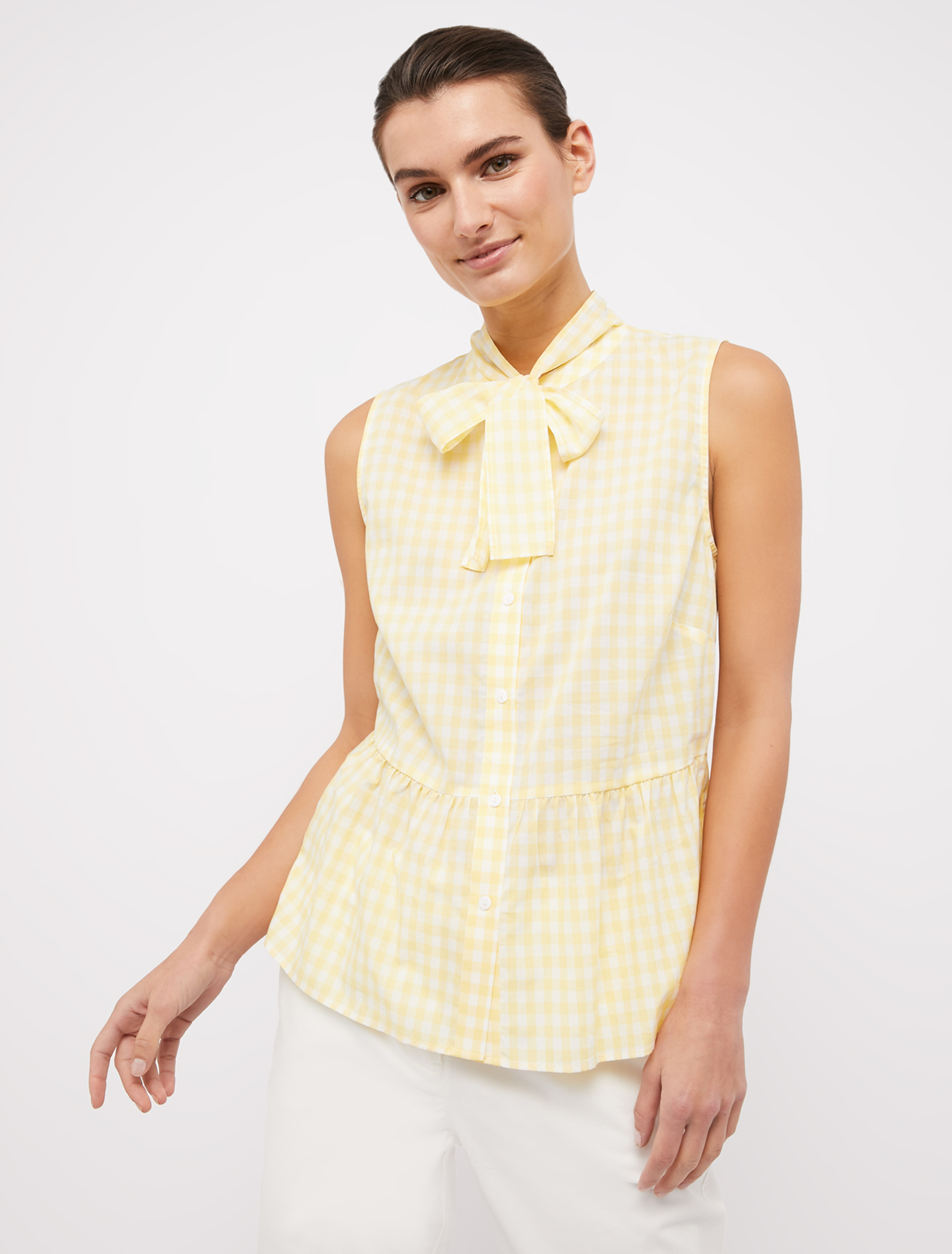 Gingham check cotton top, lemon yellow pattern - Pennyblack Gingham check cotton top - lemon yellow pattern - pennyblack