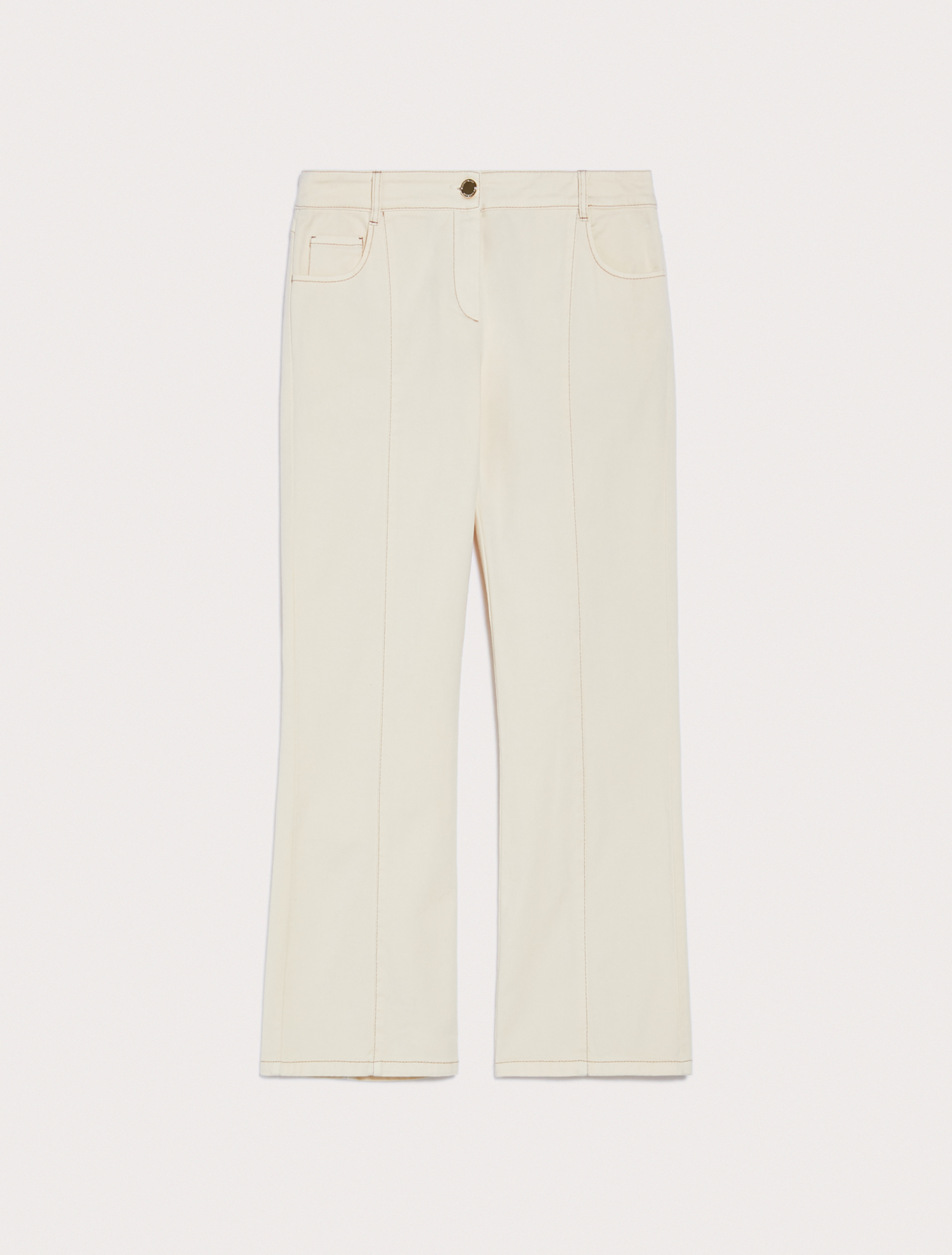 Cotton kick-flare trousers, white - Pennyblack Cotton kick-flare trousers - white - pennyblack