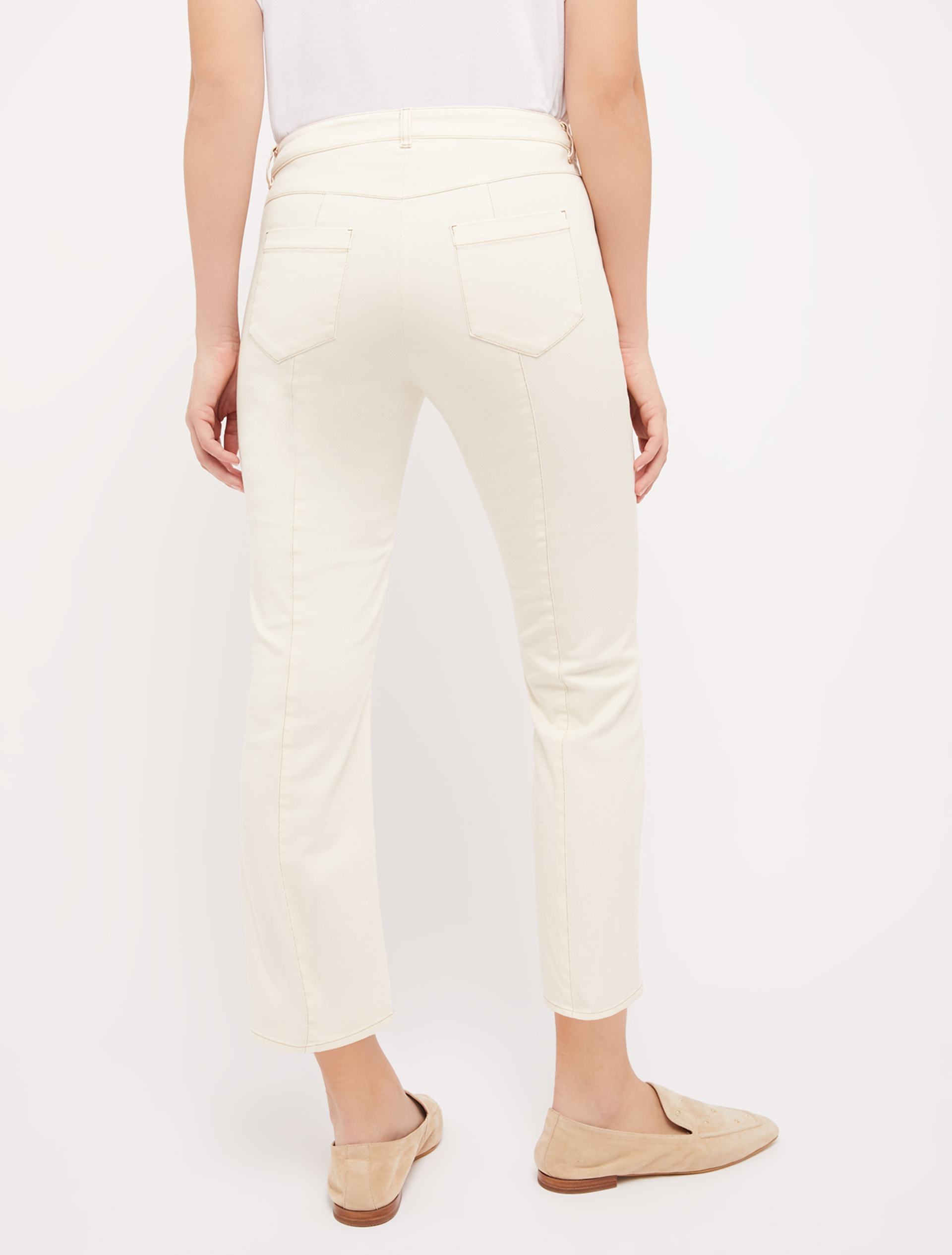 Cotton kick-flare trousers, white - Pennyblack Cotton kick-flare trousers - white - pennyblack