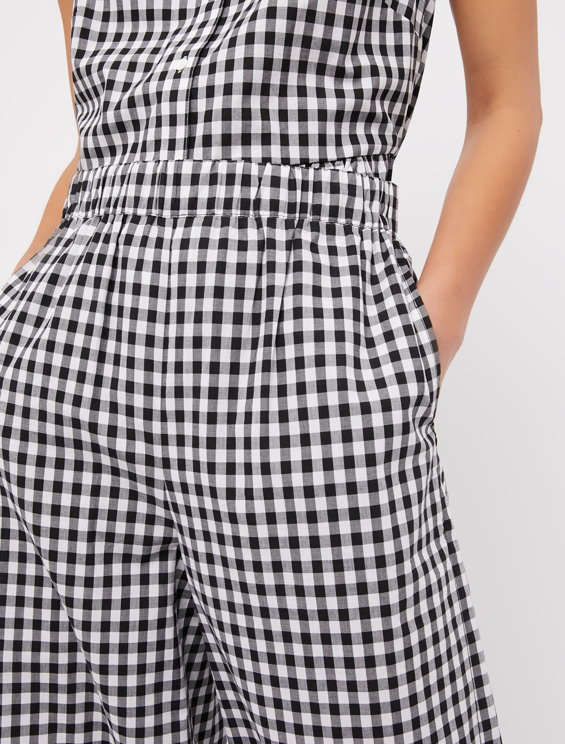 Pantaloni ampi a quadretti Vichy, fantasia nero - Pennyblack Pantaloni ampi a quadretti Vichy - fantasia nero - pennyblack