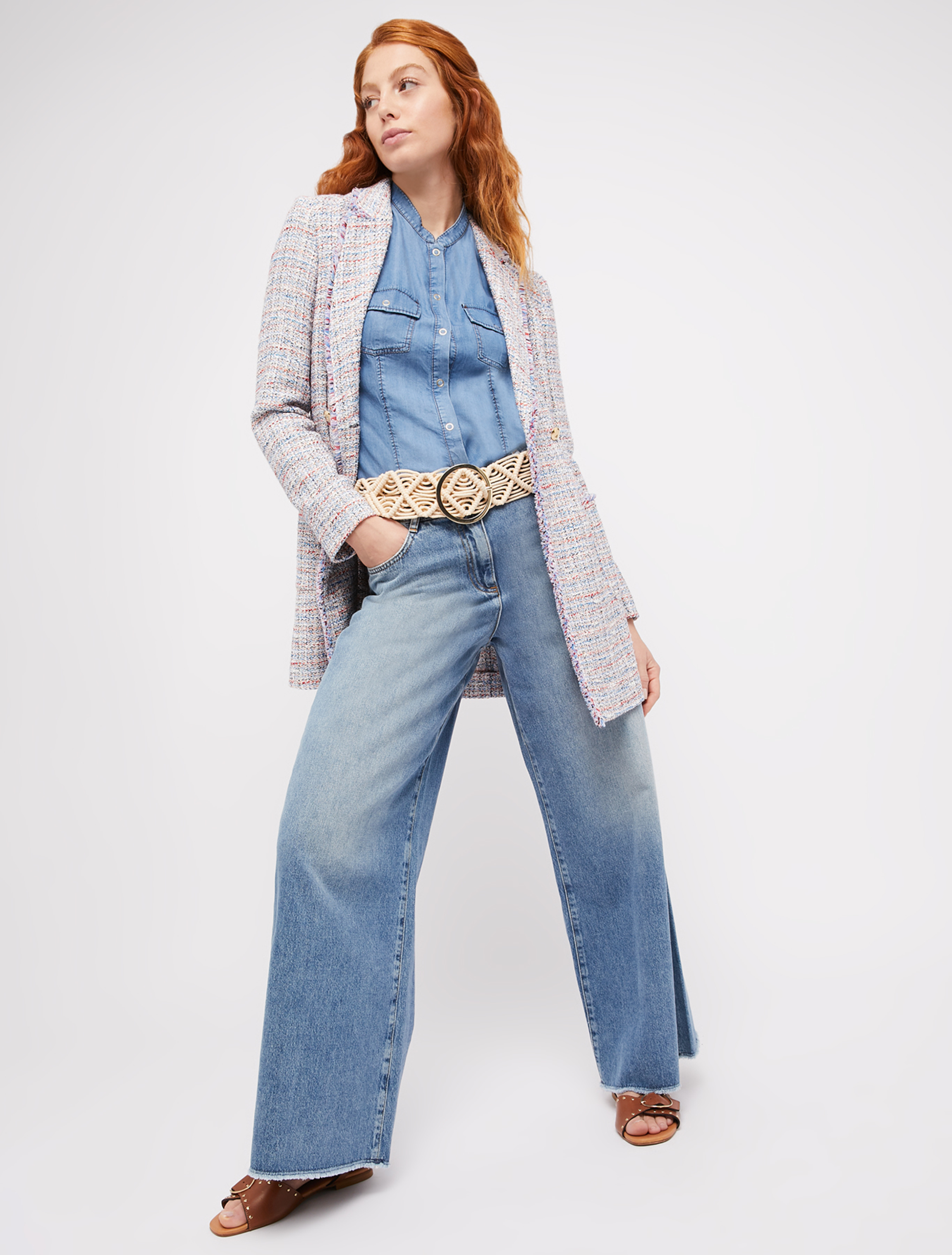 Faded palazzo jeans, midnight blue - Pennyblack Faded palazzo jeans - midnight blue - pennyblack