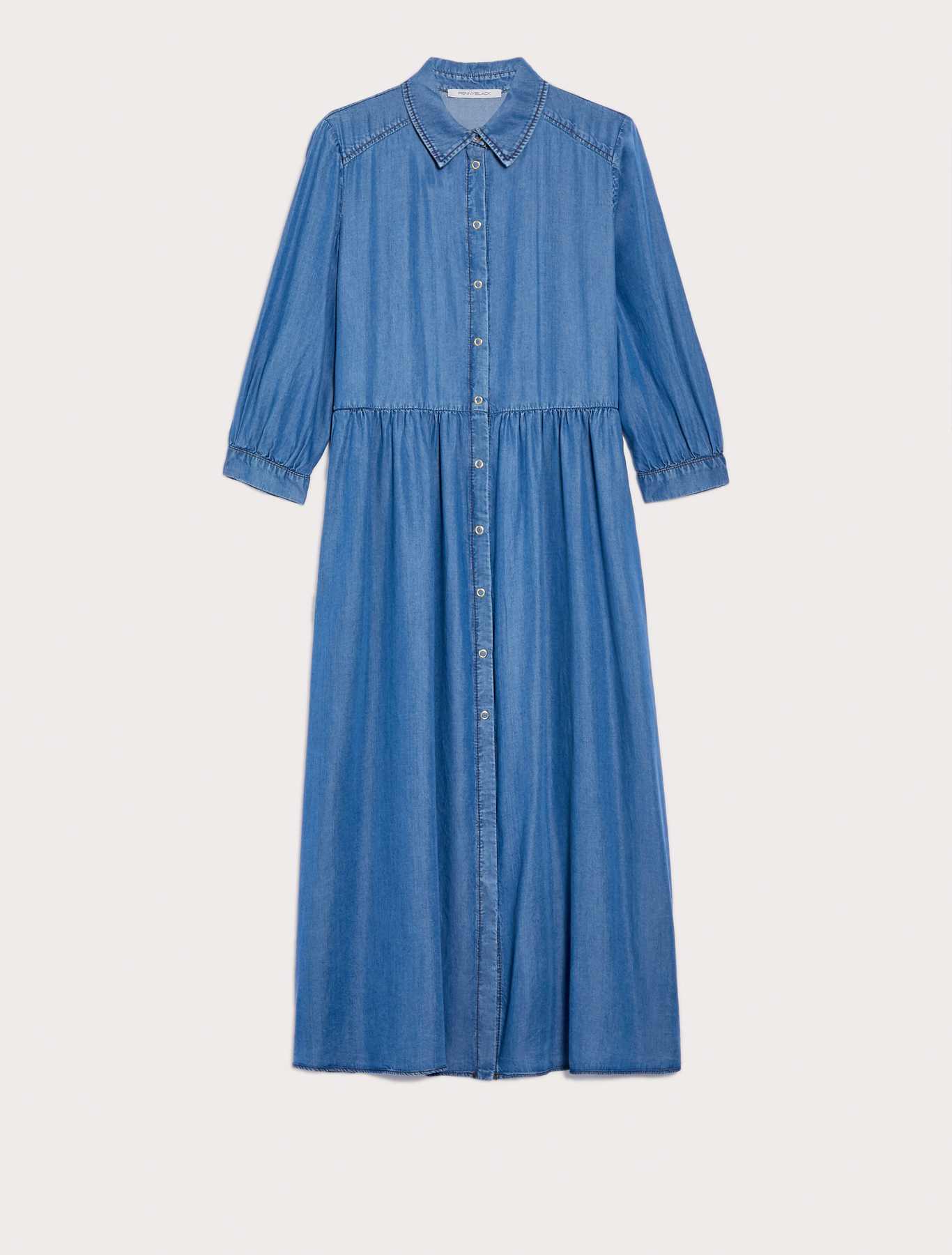 Flowing denim shirt dress, navy blue - Pennyblack Flowing denim shirt dress - navy blue - pennyblack