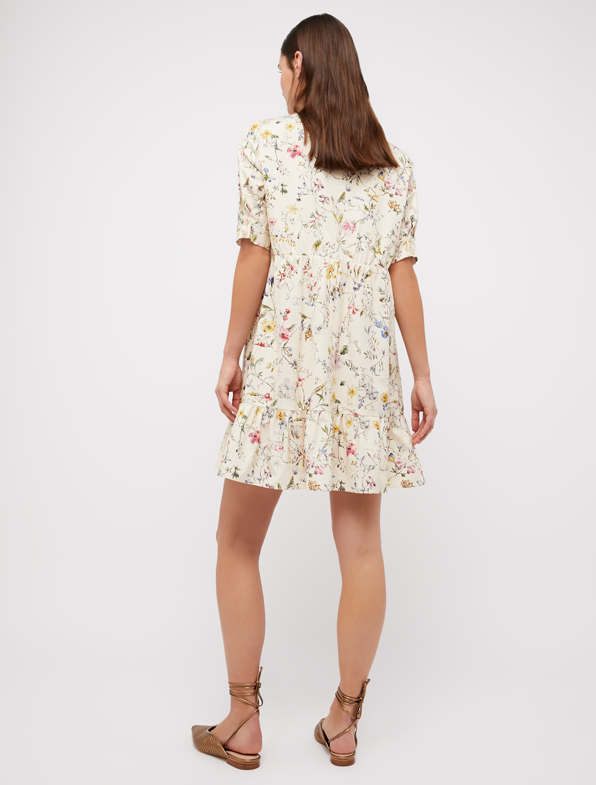 Cotton poplin dress, beige pattern - Pennyblack Cotton poplin dress - beige pattern - pennyblack