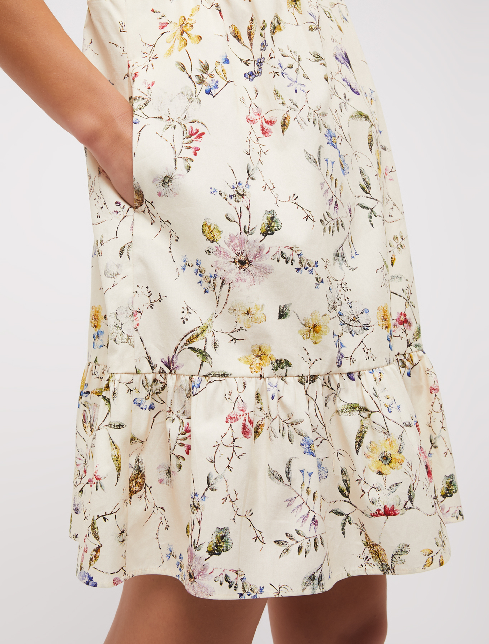 Cotton poplin dress, beige pattern - Pennyblack Cotton poplin dress - beige pattern - pennyblack