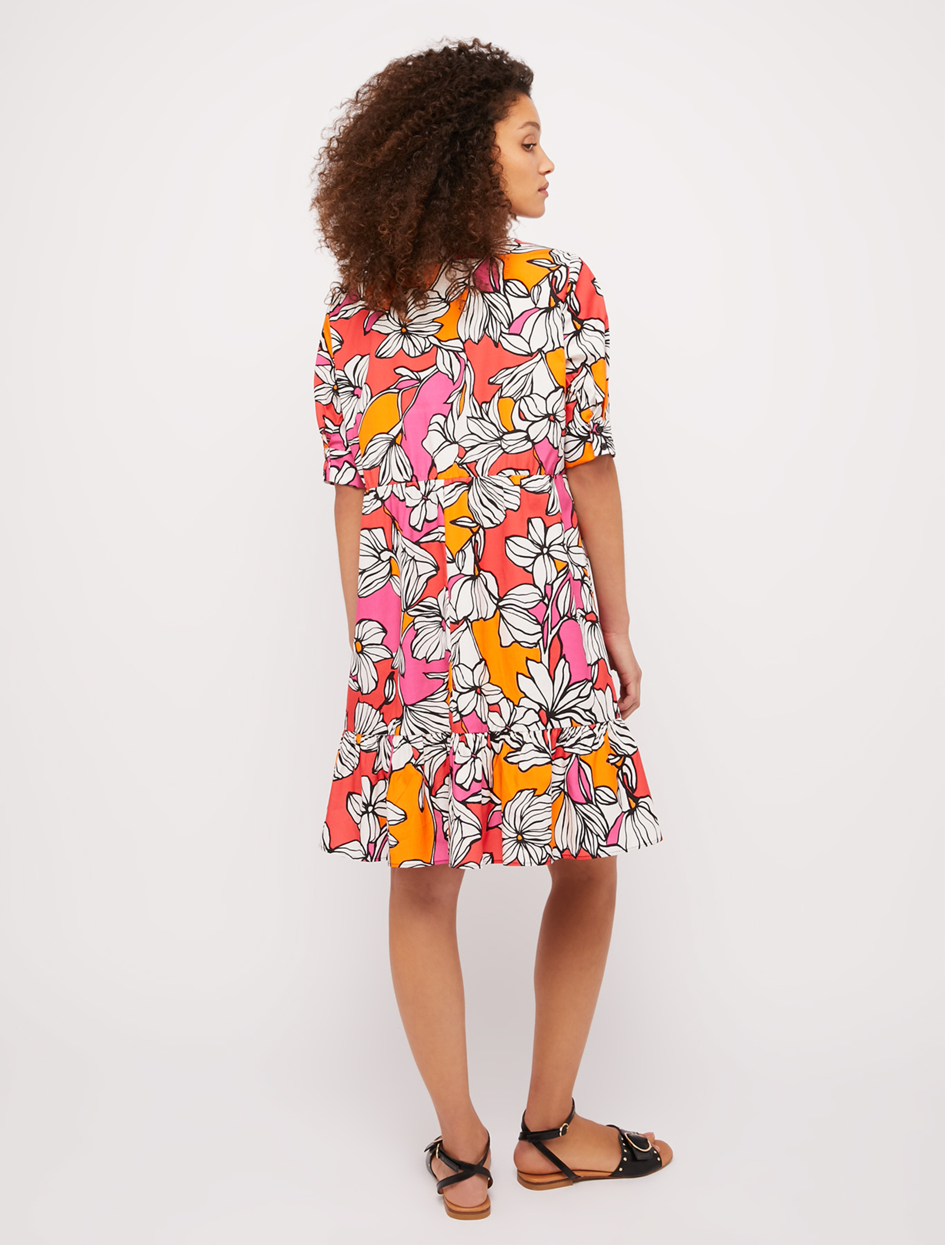 Cotton poplin dress, burgundy pattern - Pennyblack Cotton poplin dress - burgundy pattern - pennyblack