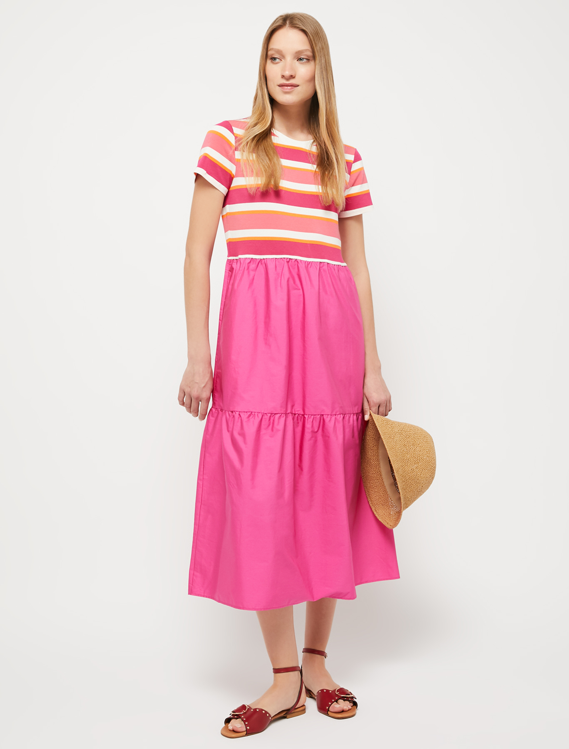Jersey and poplin dress, fuchsia - Pennyblack Jersey and poplin dress - fuchsia - pennyblack