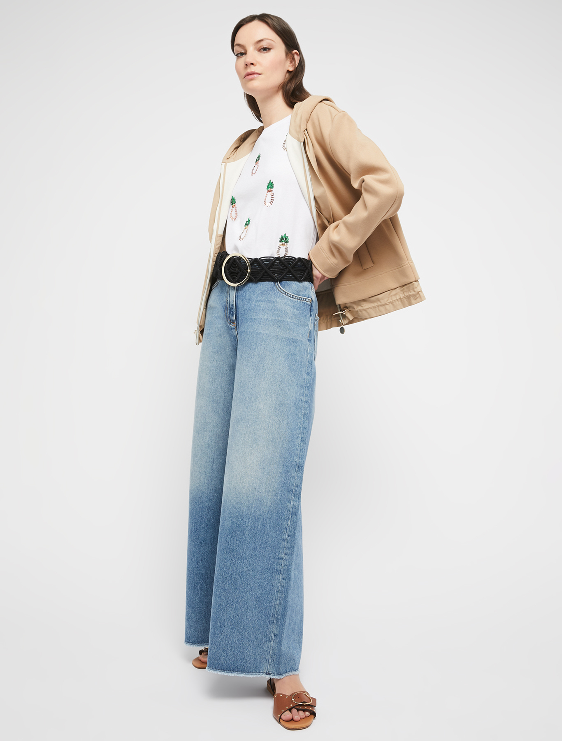 Jersey and poplin jacket, brown - Pennyblack Jersey and poplin jacket - brown - pennyblack