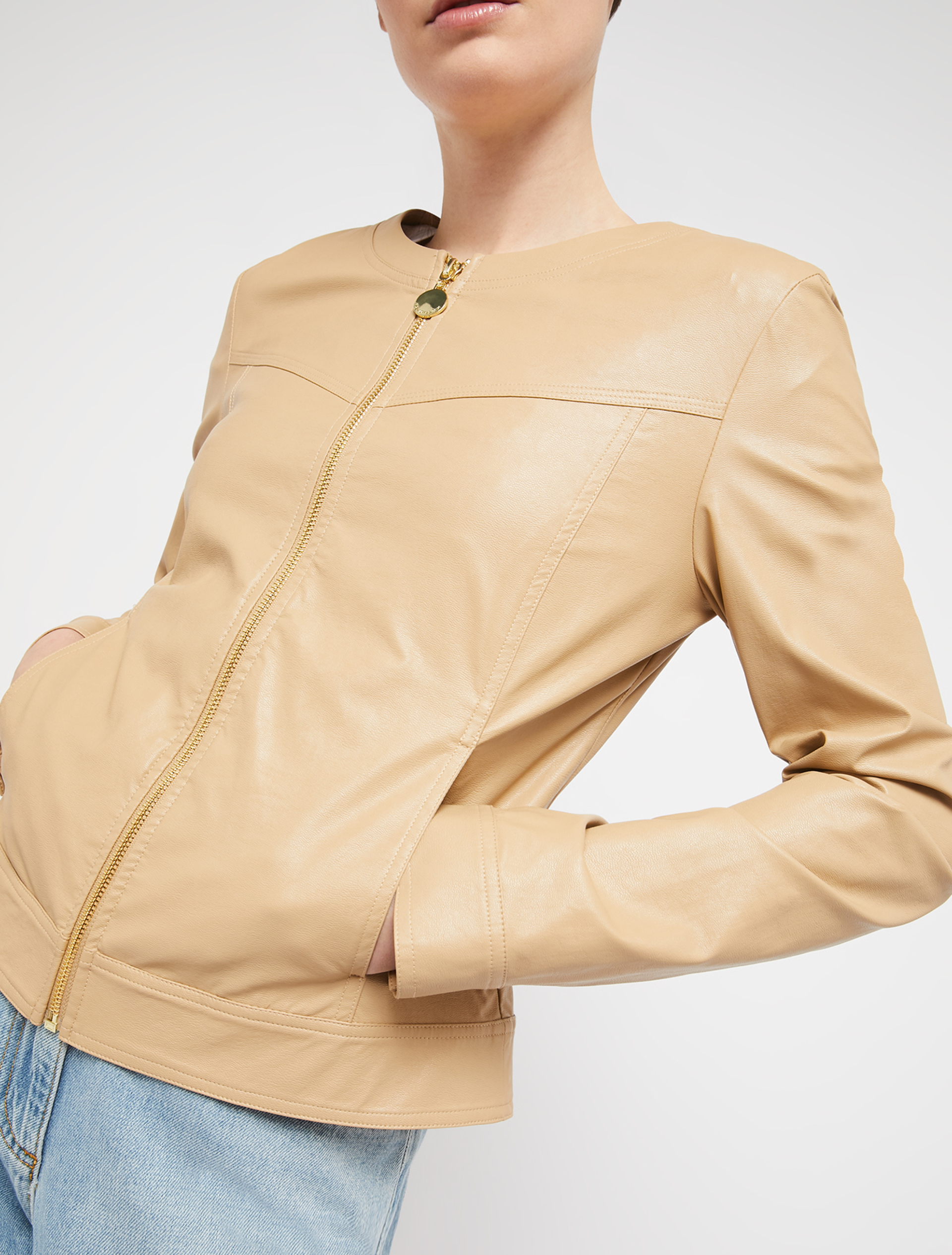 Coated jersey jacket, brown - Pennyblack Coated jersey jacket - brown - pennyblack