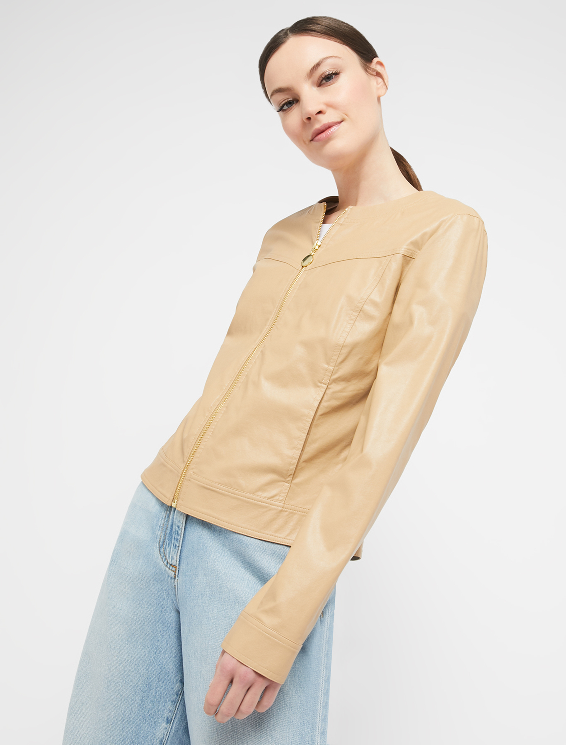 Coated jersey jacket, brown - Pennyblack Coated jersey jacket - brown - pennyblack