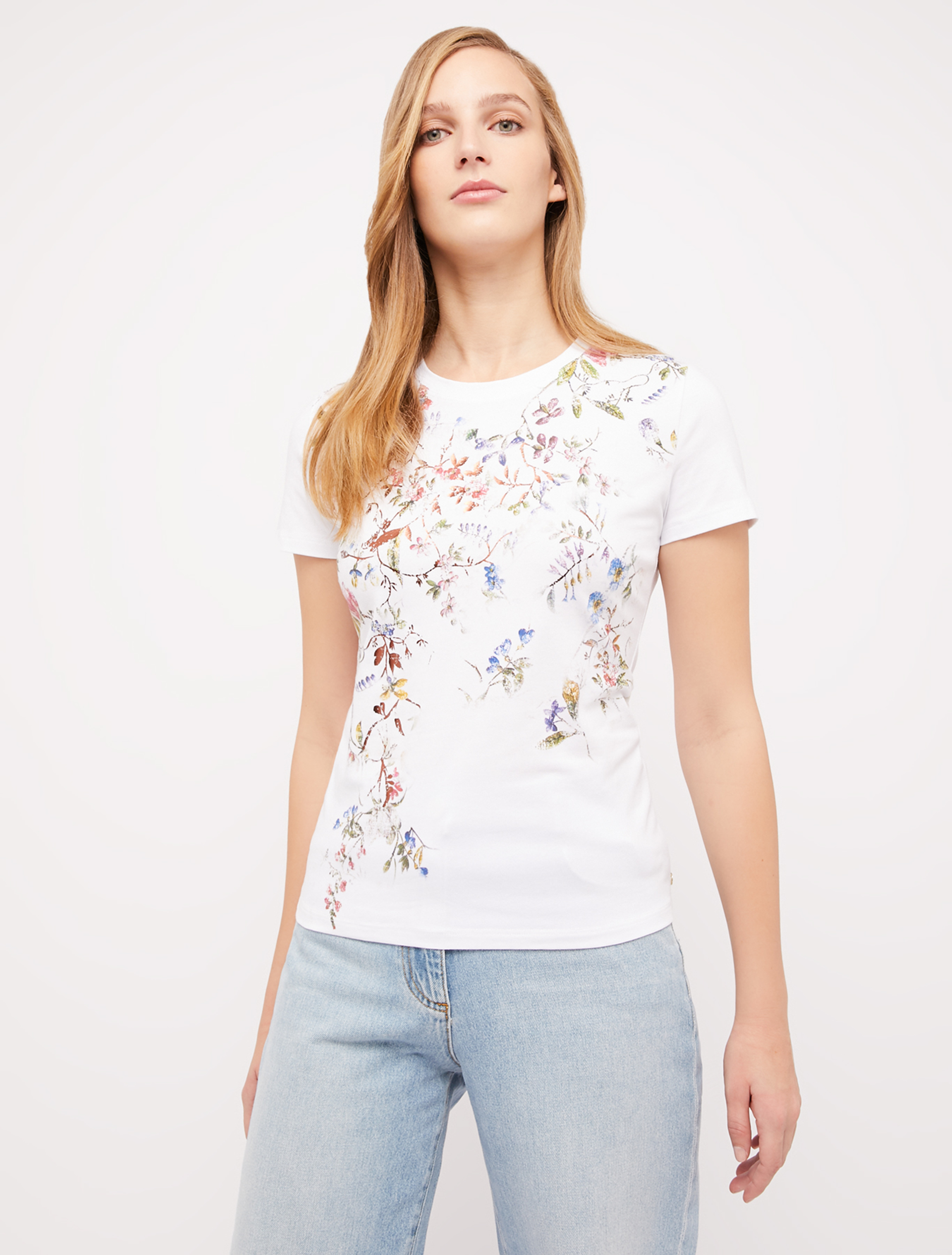 Slim-fit T-shirt with print, ivory - Pennyblack Slim-fit T-shirt with print - ivory - pennyblack