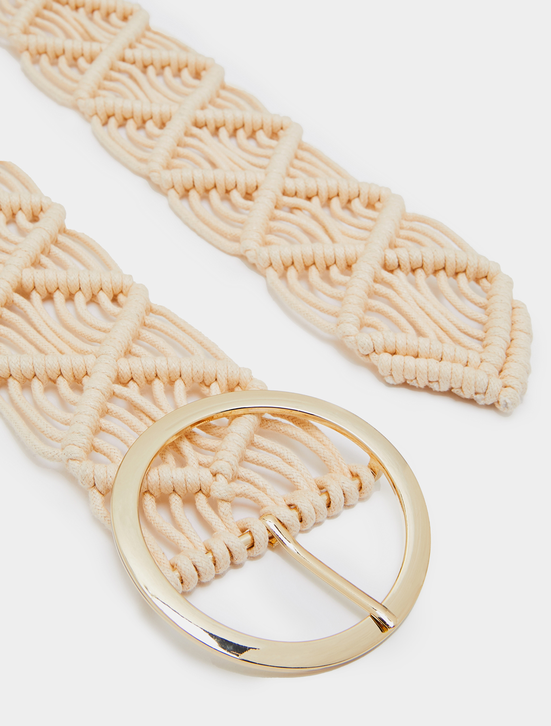 Macramé cotton belt, white - Pennyblack Macramé cotton belt - white - pennyblack
