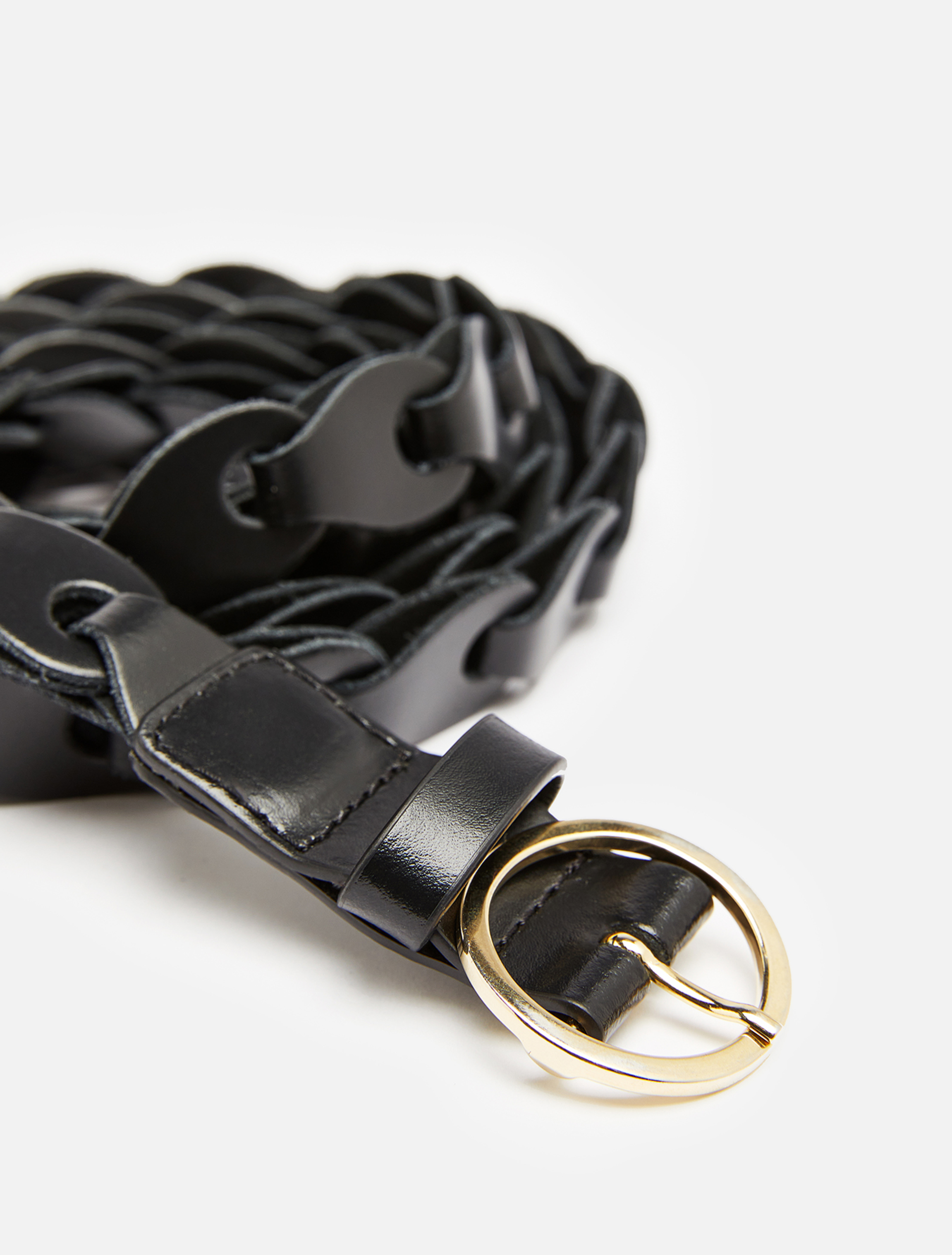 Double-strand leather belt, black - Pennyblack Double-strand leather belt - black - pennyblack