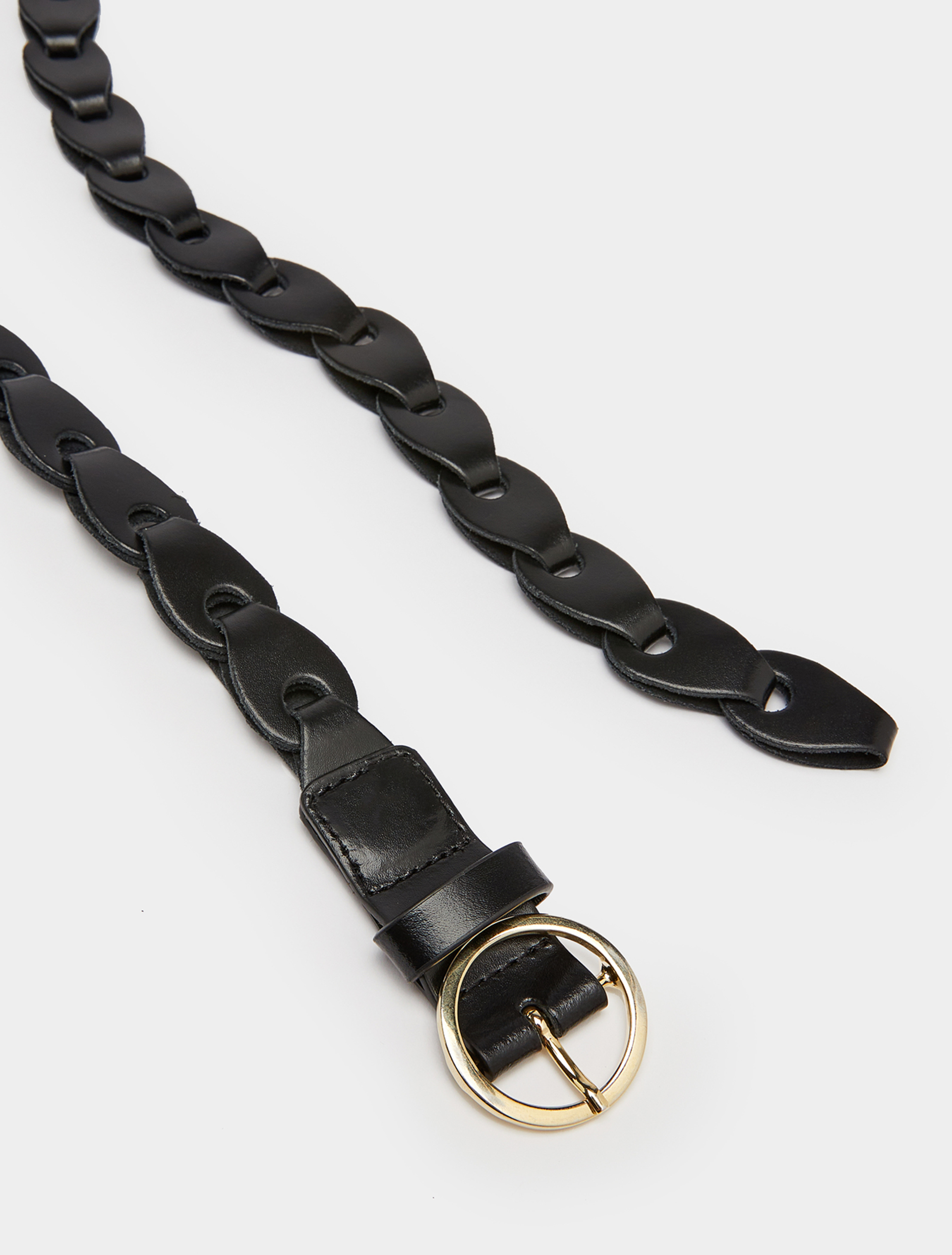 Double-strand leather belt, black - Pennyblack Double-strand leather belt - black - pennyblack