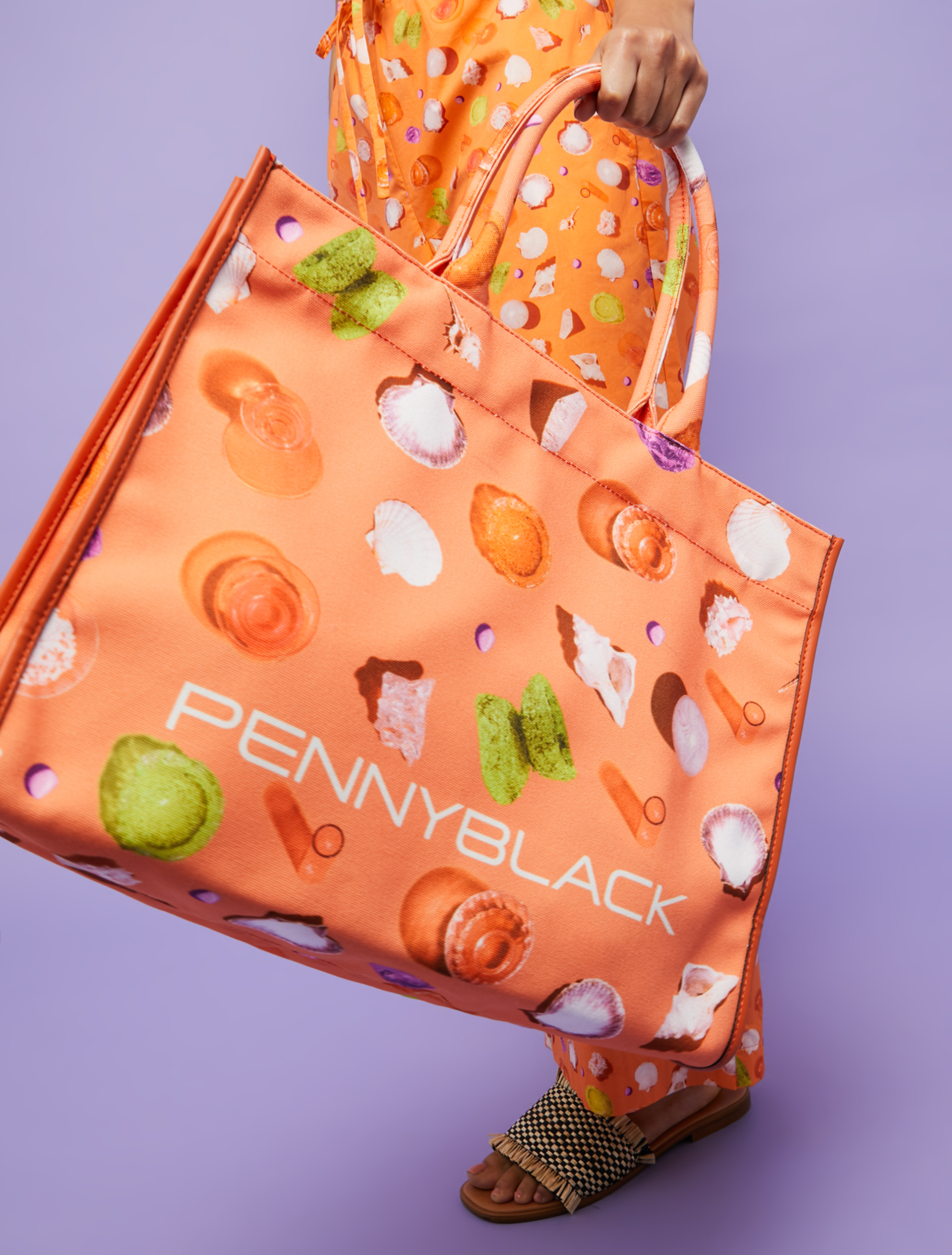 Canvas shopper bag, orange - Pennyblack Canvas shopper bag - orange - pennyblack