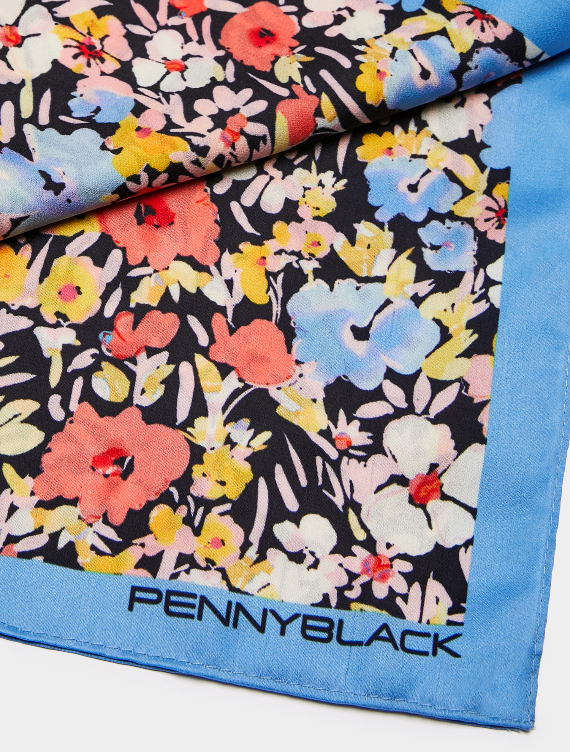 Patterned satin stole, light blue - Pennyblack Patterned satin stole - light blue - pennyblack