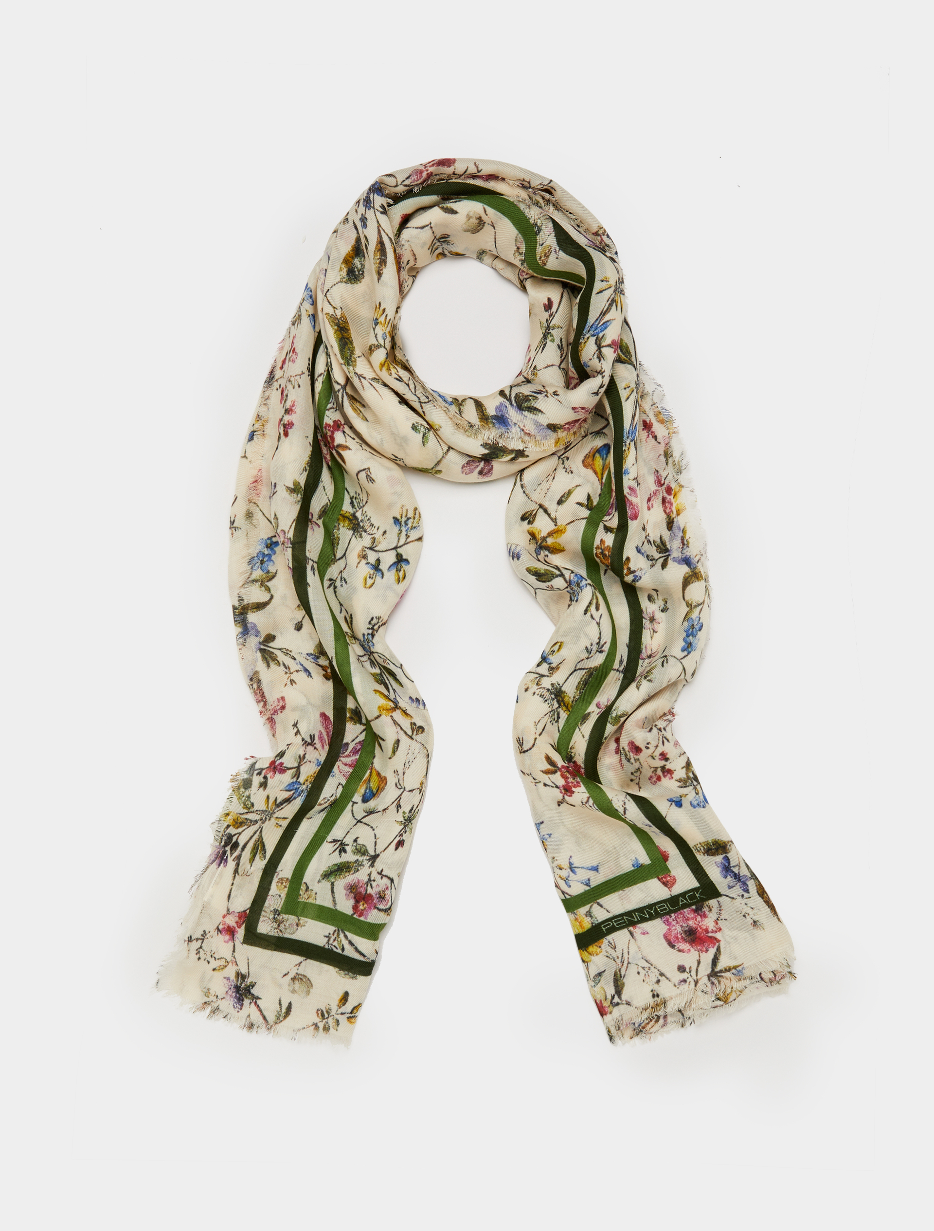 Patterned modal stole, ivory - Pennyblack Patterned modal stole - ivory - pennyblack