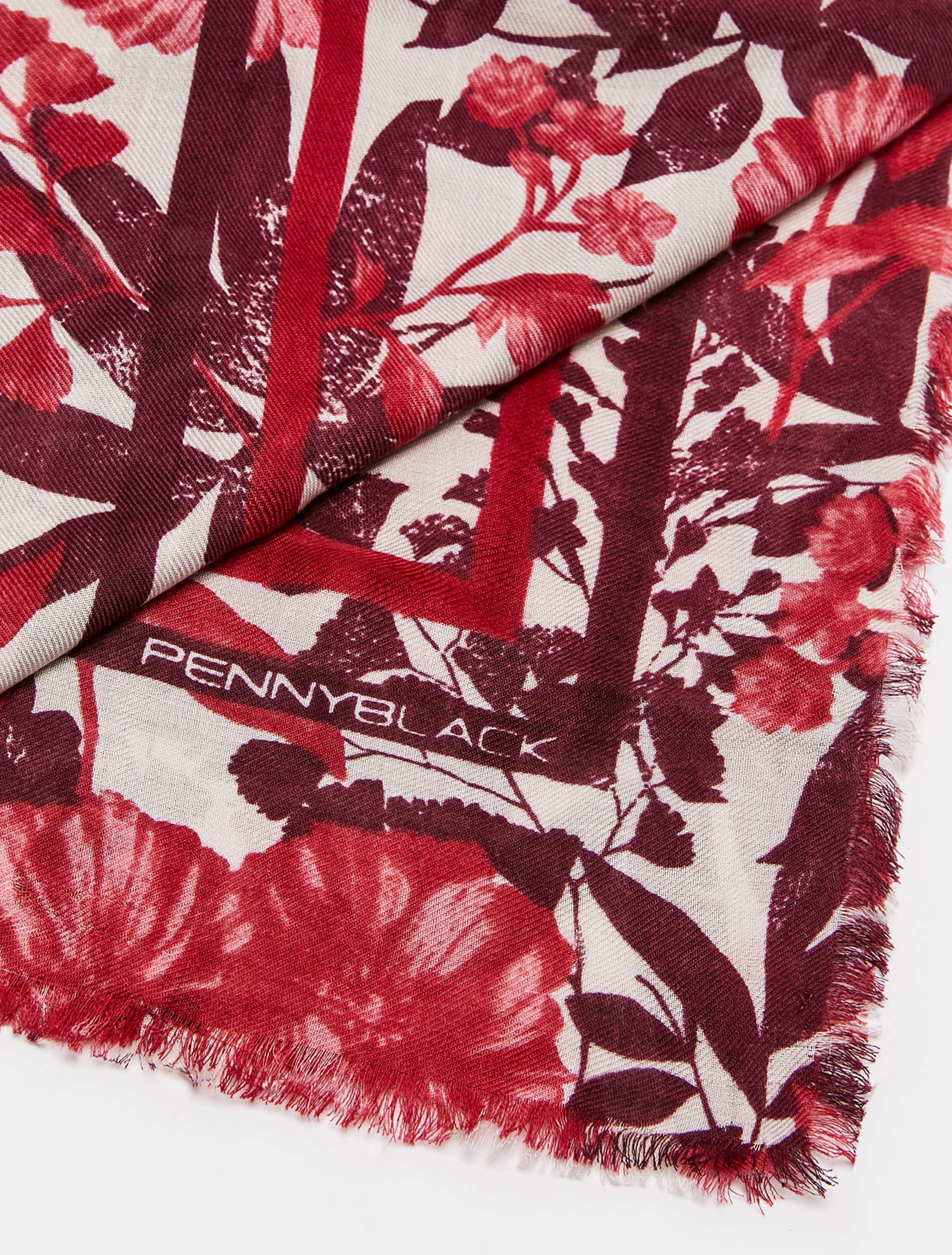 Patterned modal stole, burgundy - Pennyblack Patterned modal stole - burgundy - pennyblack
