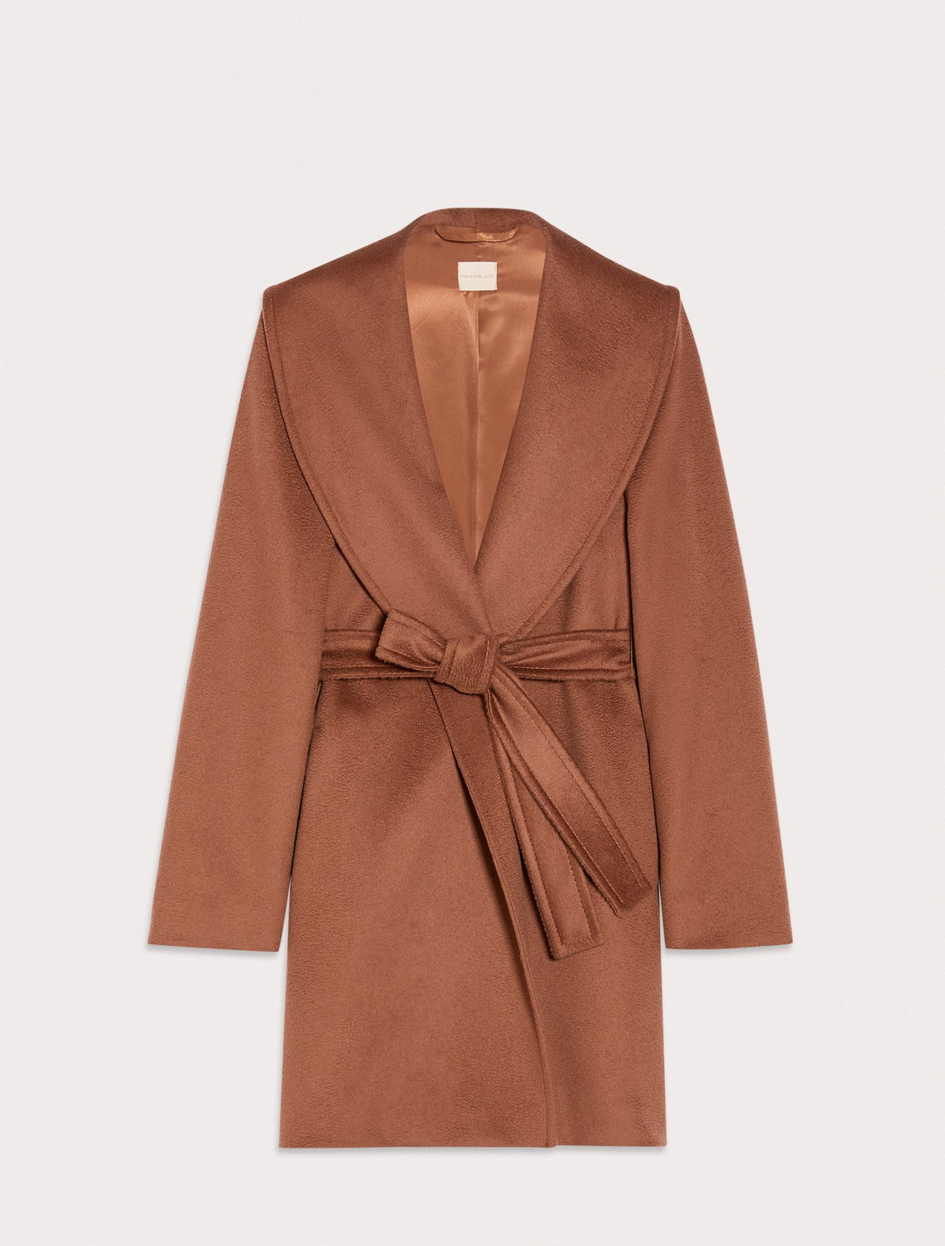 Wool drap short coat, brown - Pennyblack Wool drap short coat - brown - pennyblack