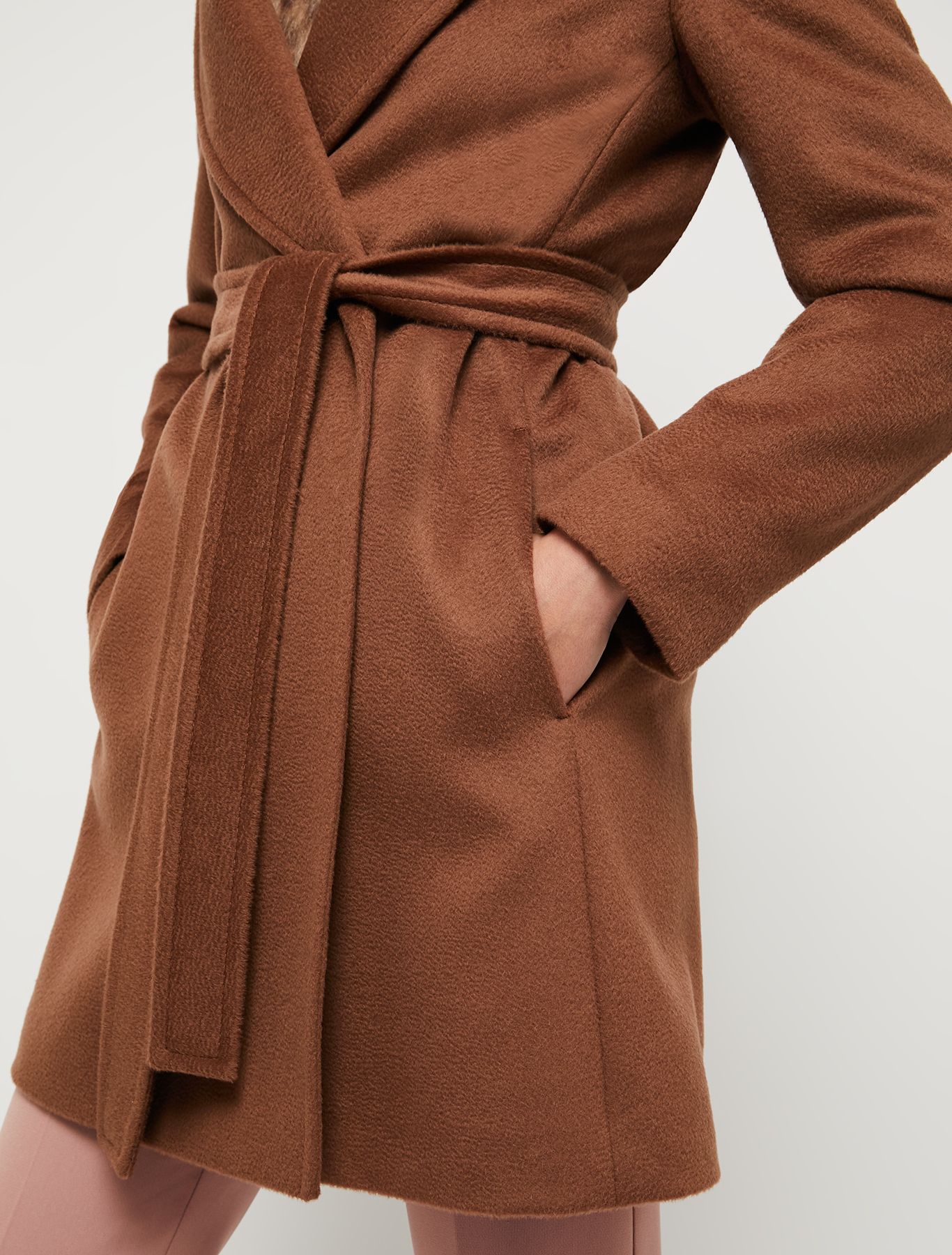 Wool drap short coat, brown - Pennyblack Wool drap short coat - brown - pennyblack