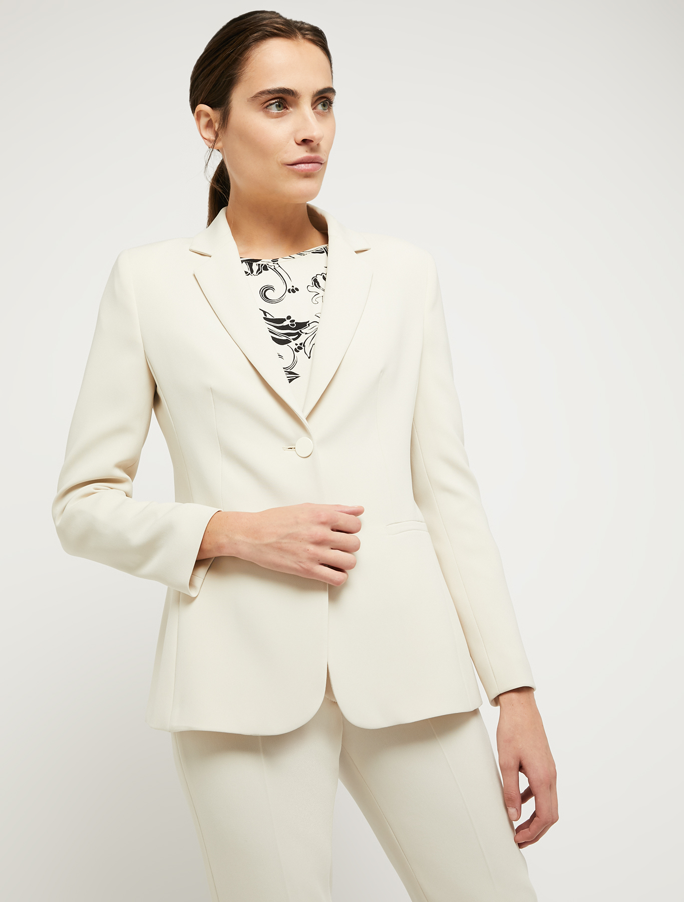 Blazer in flowing fabric, ivory | Pennyblack Blazer in flowing fabric - ivory - pennyblack