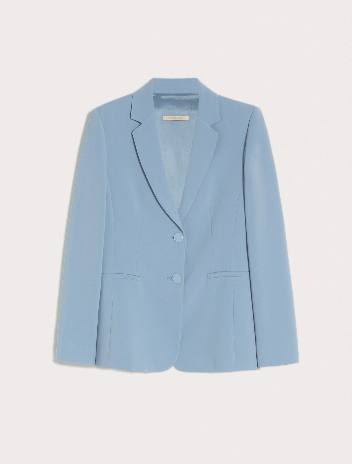 Blazer in flowing fabric, light blue | Pennyblack Blazer in flowing fabric - light blue - pennyblack