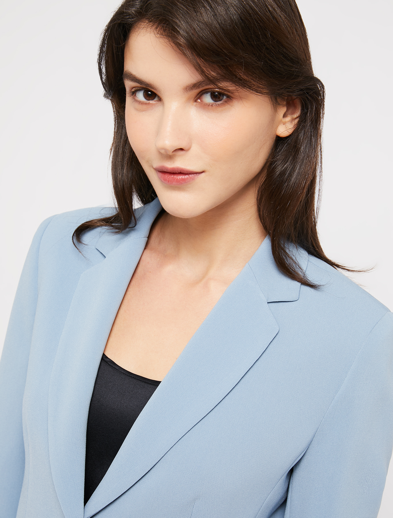 Blazer in flowing fabric, light blue | Pennyblack Blazer in flowing fabric - light blue - pennyblack