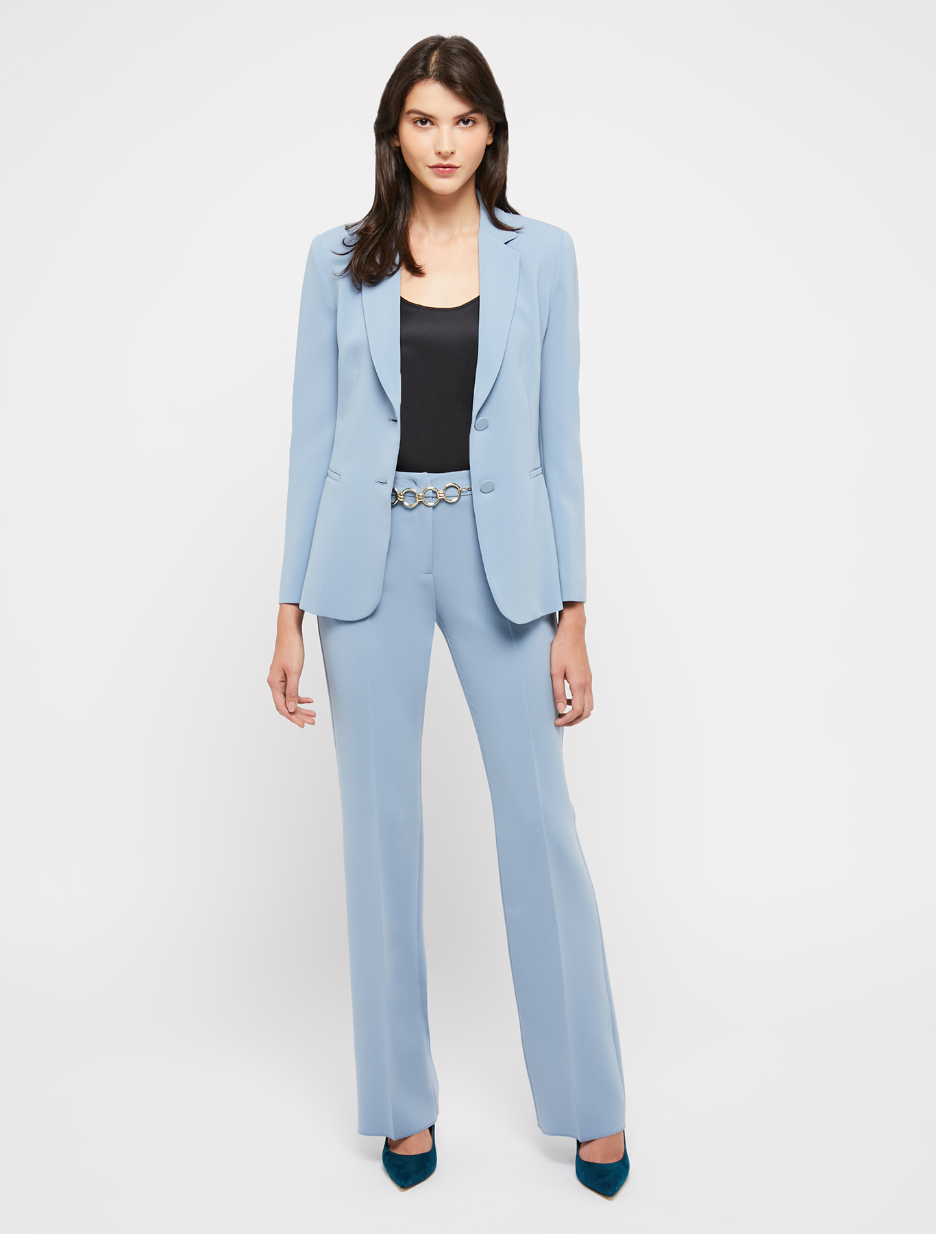 Blazer in flowing fabric, light blue | Pennyblack Blazer in flowing fabric - light blue - pennyblack