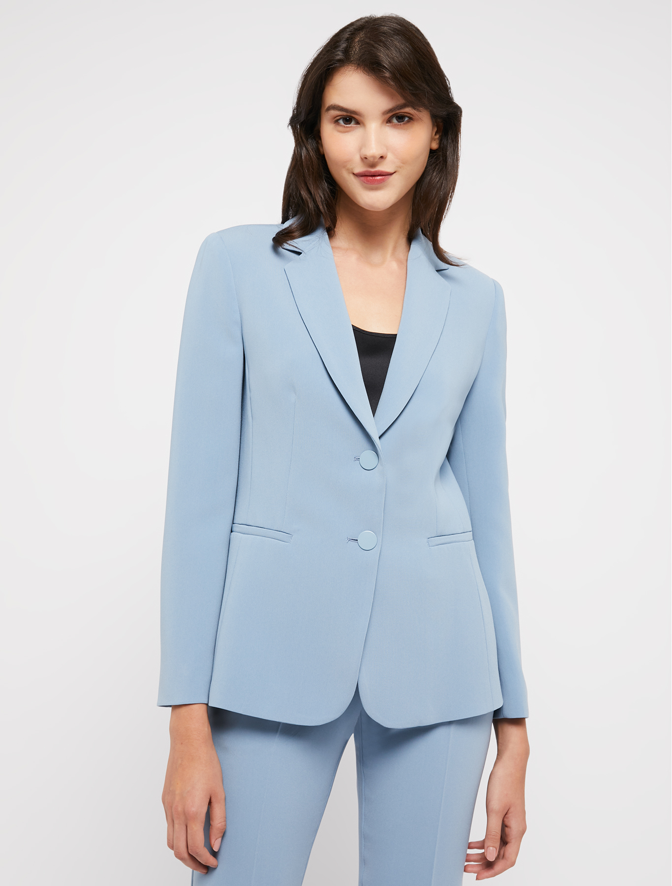 Blazer in flowing fabric, light blue | Pennyblack Blazer in flowing fabric - light blue - pennyblack