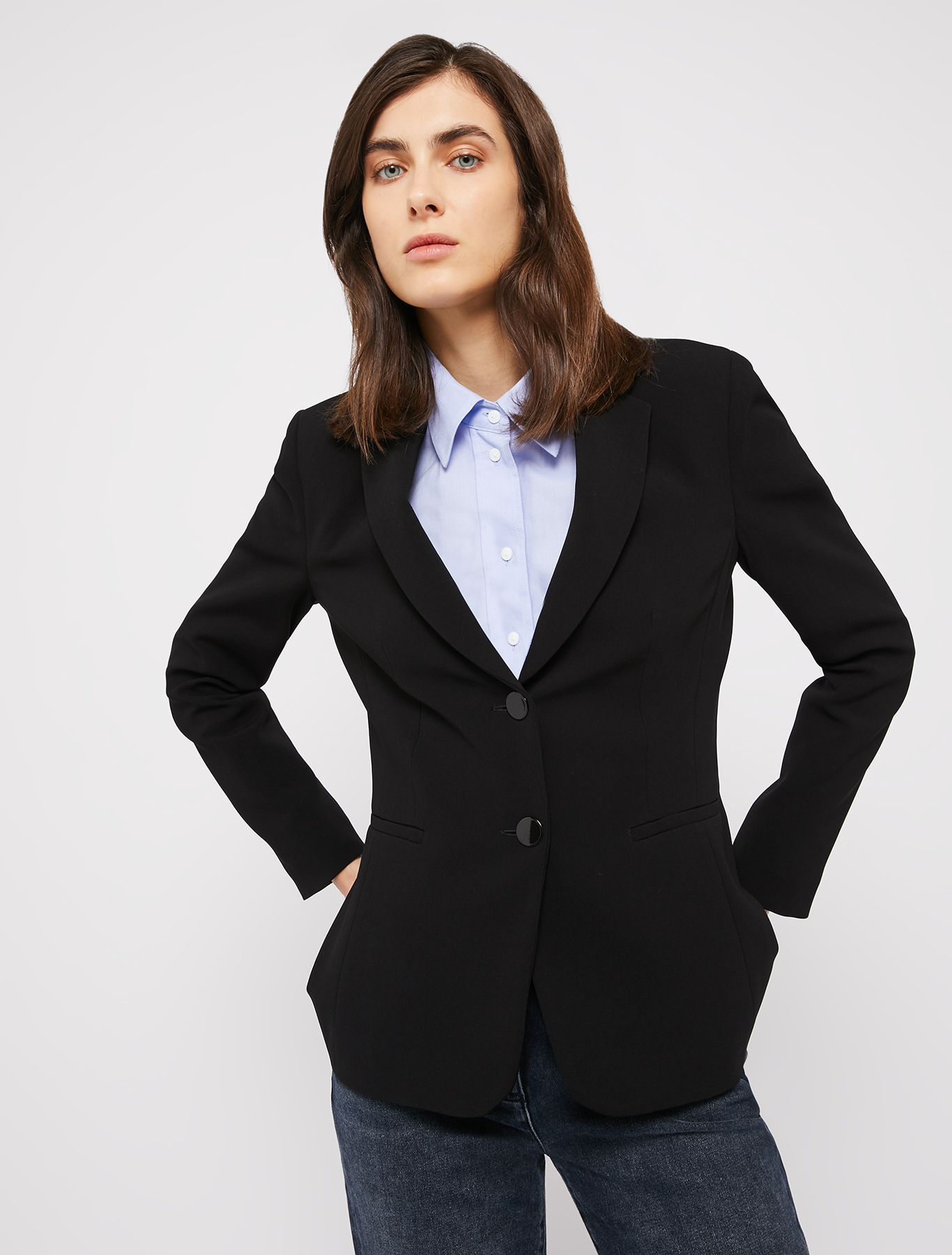Blazer in flowing fabric, black | Pennyblack Blazer in flowing fabric - black - pennyblack