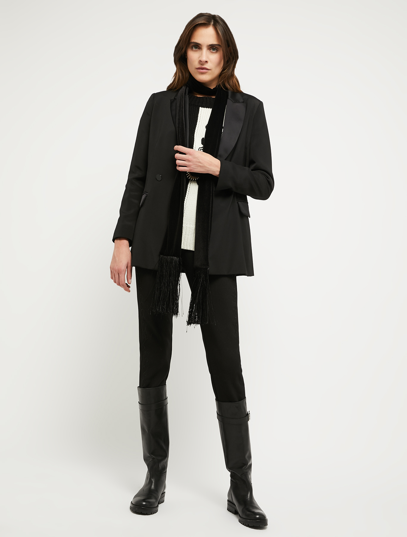 Envers satin blazer, black | Pennyblack Envers satin blazer - black - pennyblack