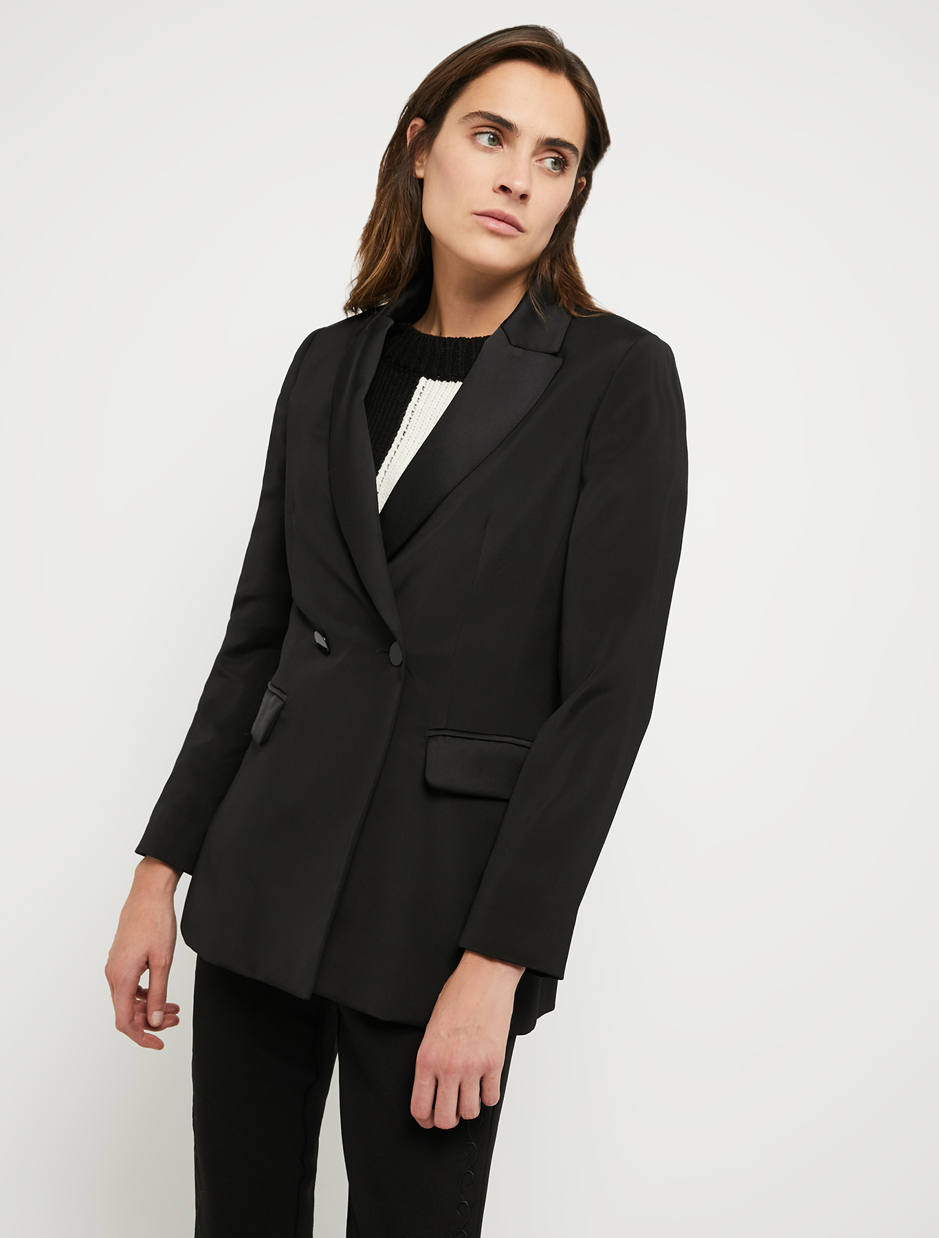 Envers satin blazer, black | Pennyblack Envers satin blazer - black - pennyblack
