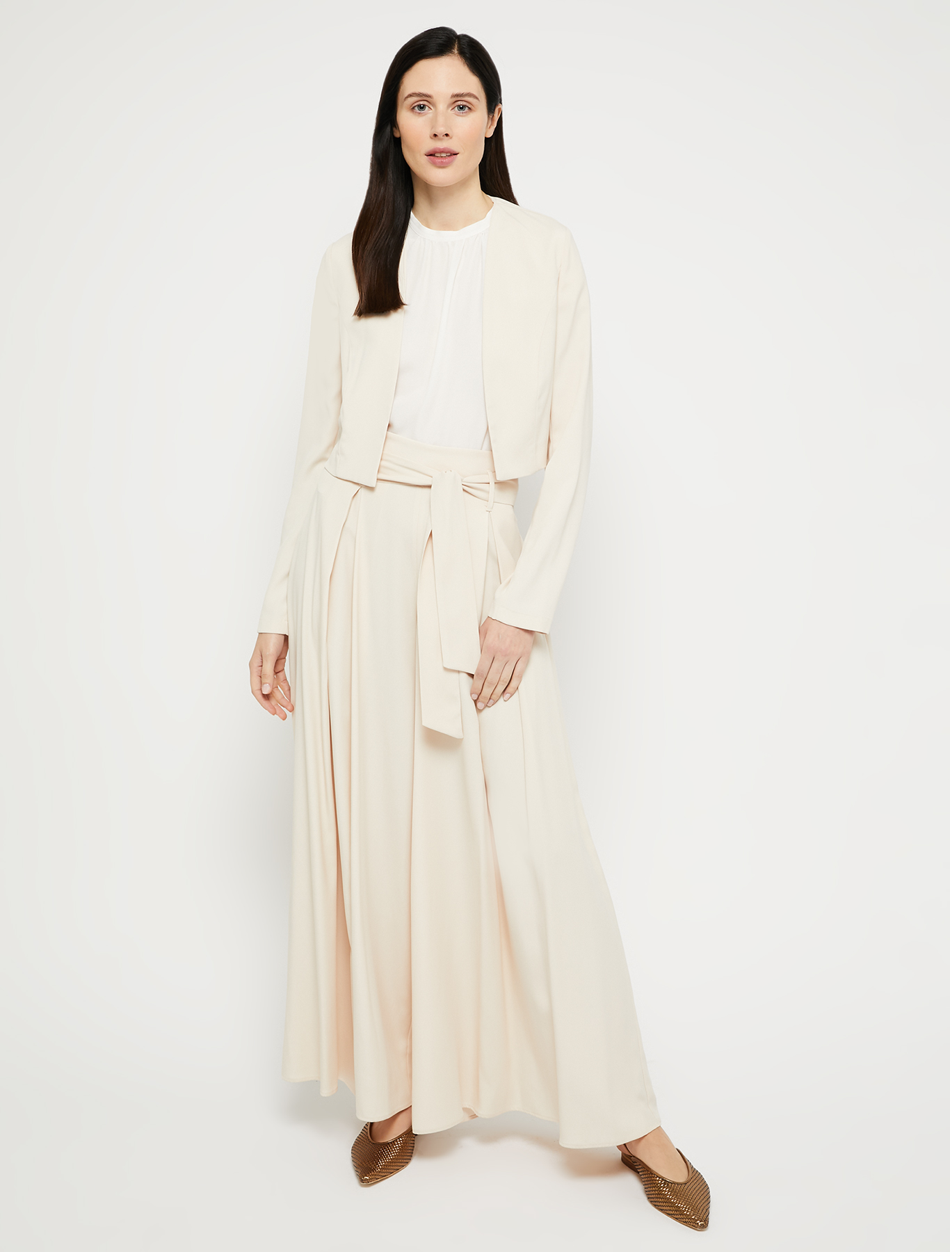 Bolero jacket in envers satin, ivory | Pennyblack Bolero jacket in envers satin - ivory - pennyblack