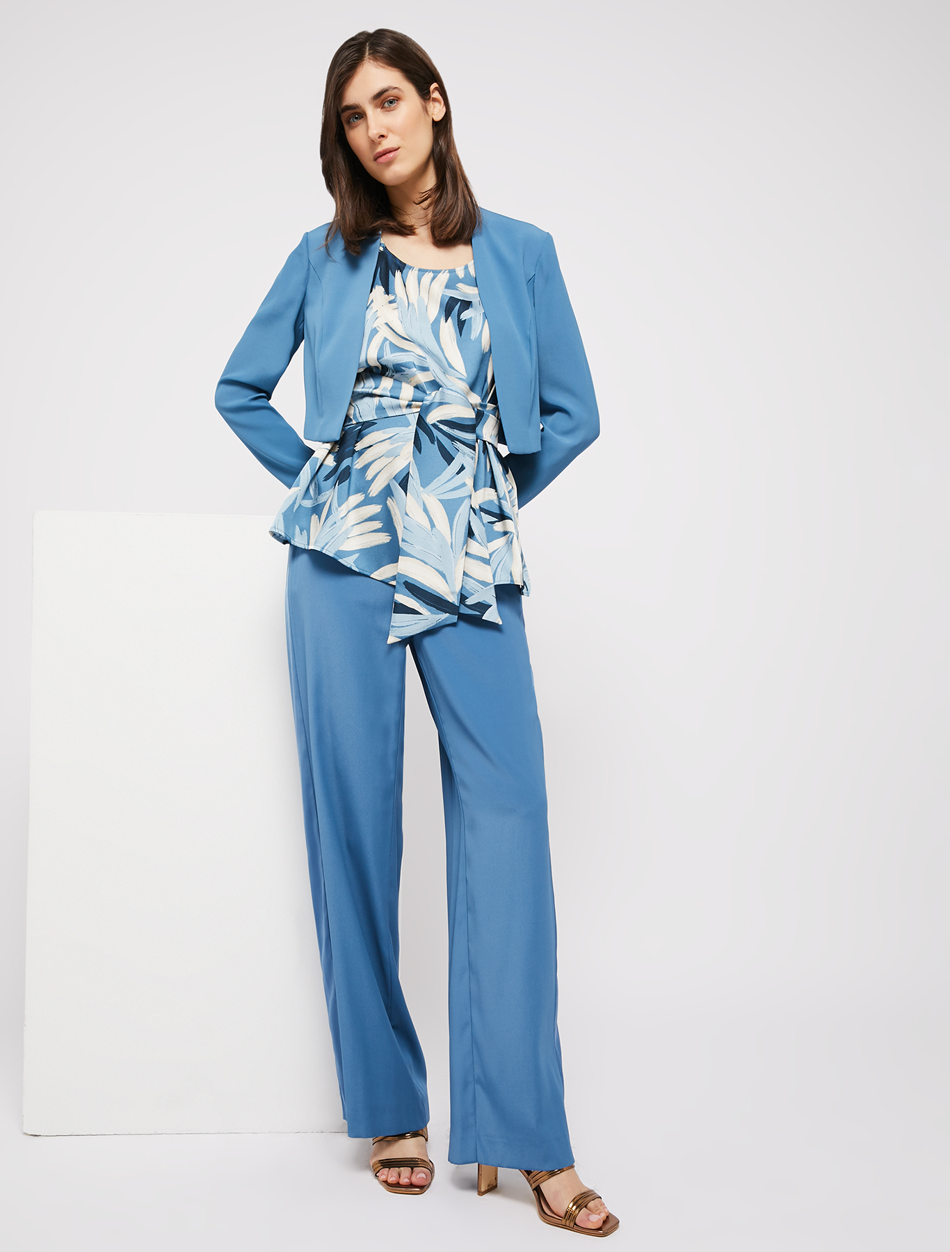 Bolero jacket in envers satin, air force blue | Pennyblack Bolero jacket in envers satin - air force blue - pennyblack