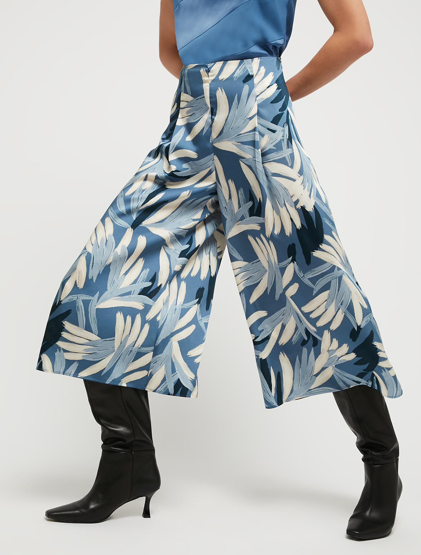 Twill culottes, light blue pattern - Pennyblack Twill culottes - light blue pattern - pennyblack