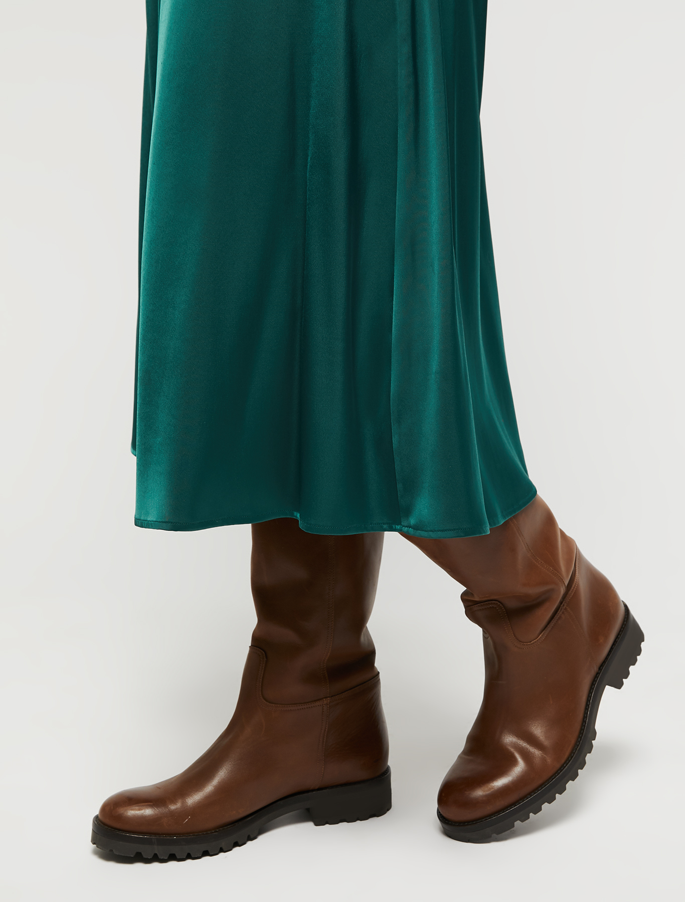Envers-satin midi skirt, dark green | Pennyblack Envers-satin midi skirt - dark green - pennyblack