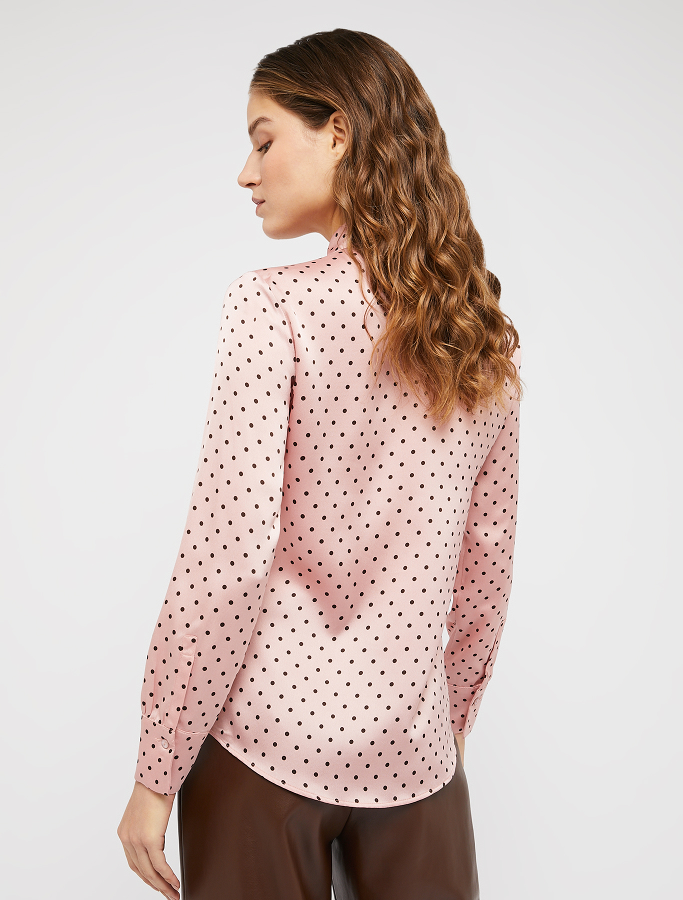 Patterned satin shirt, rose pink pattern | Pennyblack Patterned satin shirt - rose pink pattern - pennyblack