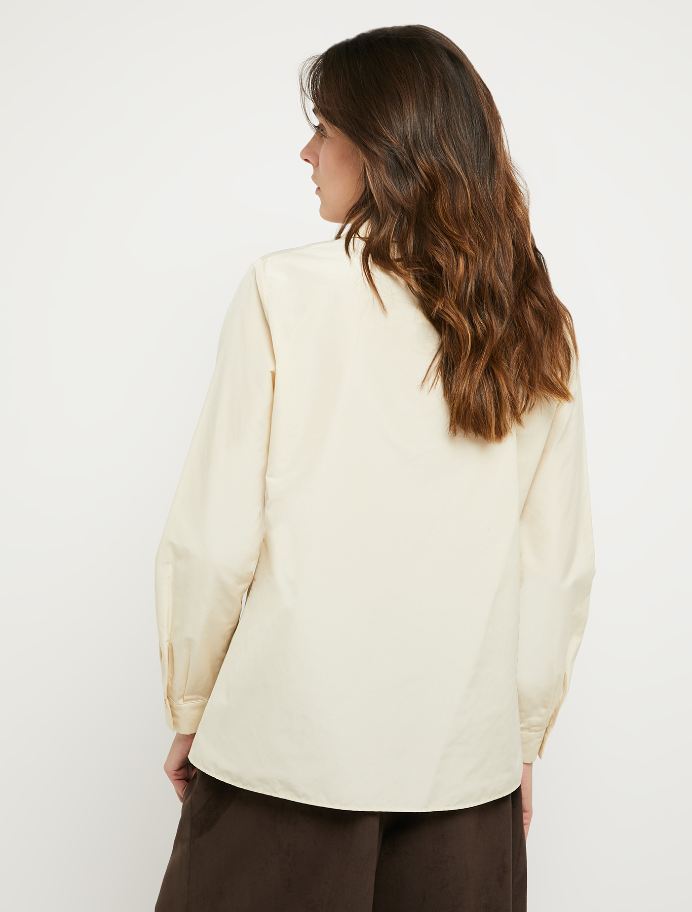 Taffeta shirt with ruffles, ivory | Pennyblack Taffeta shirt with ruffles - ivory - pennyblack