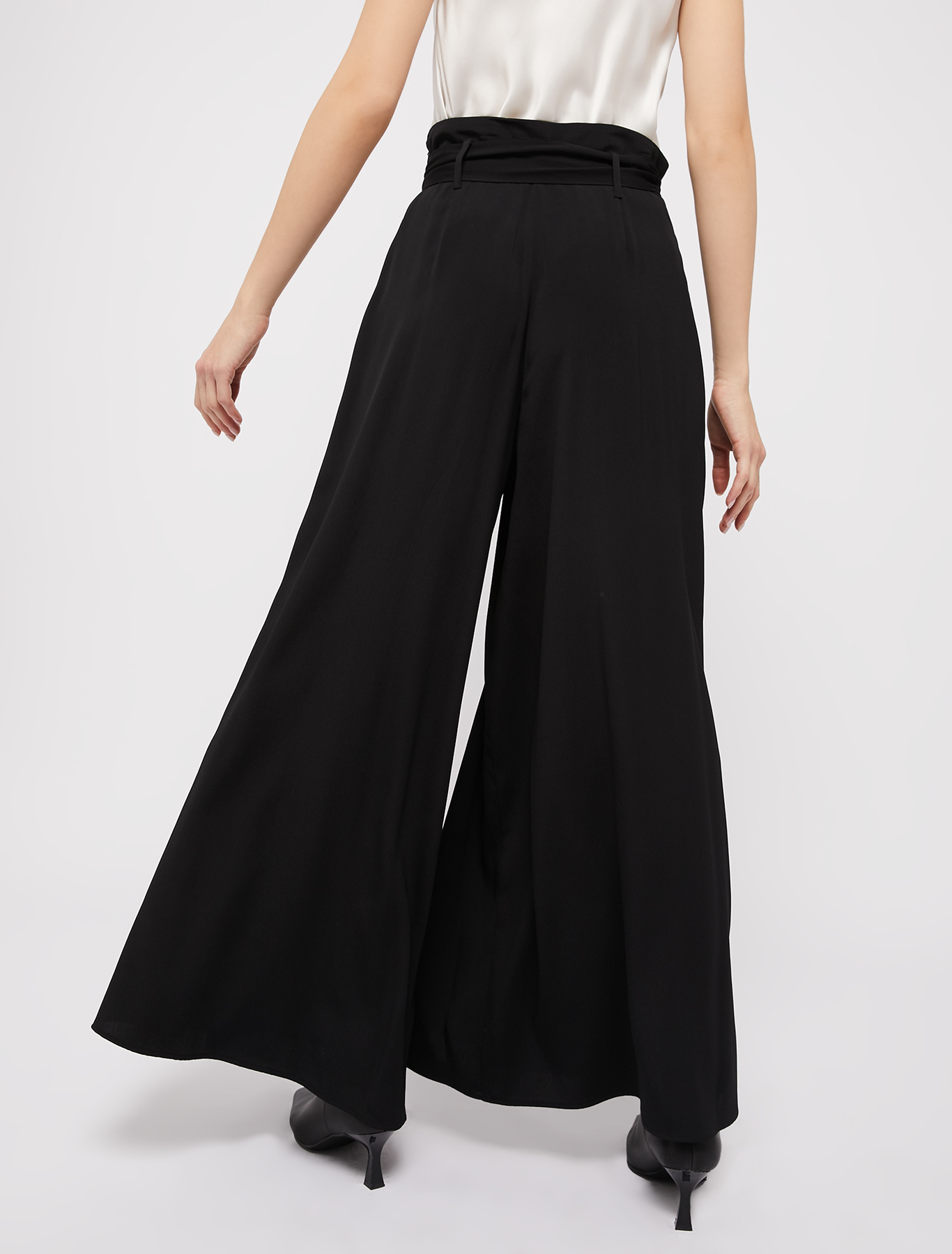 Envers satin wide-leg trousers, black | Pennyblack Envers satin wide-leg trousers - black - pennyblack