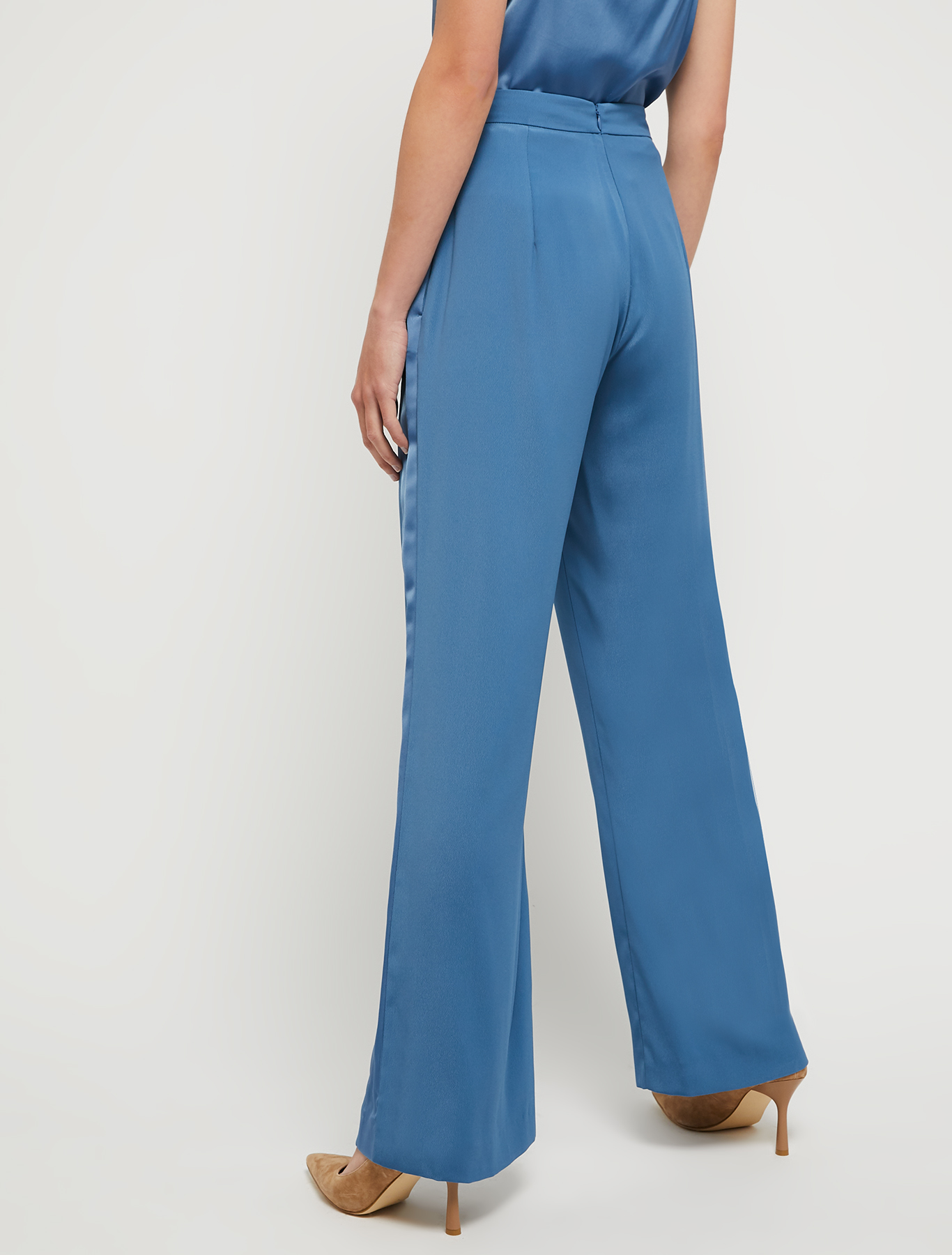 Envers satin trousers, air force blue | Pennyblack Envers satin trousers - air force blue - pennyblack