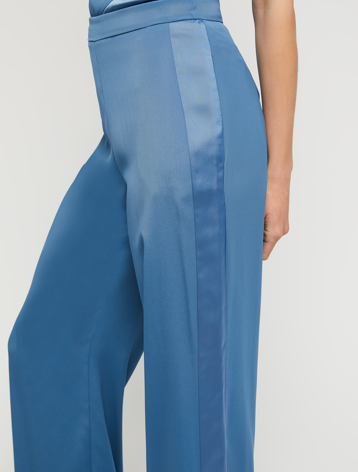 Envers satin trousers, air force blue | Pennyblack Envers satin trousers - air force blue - pennyblack