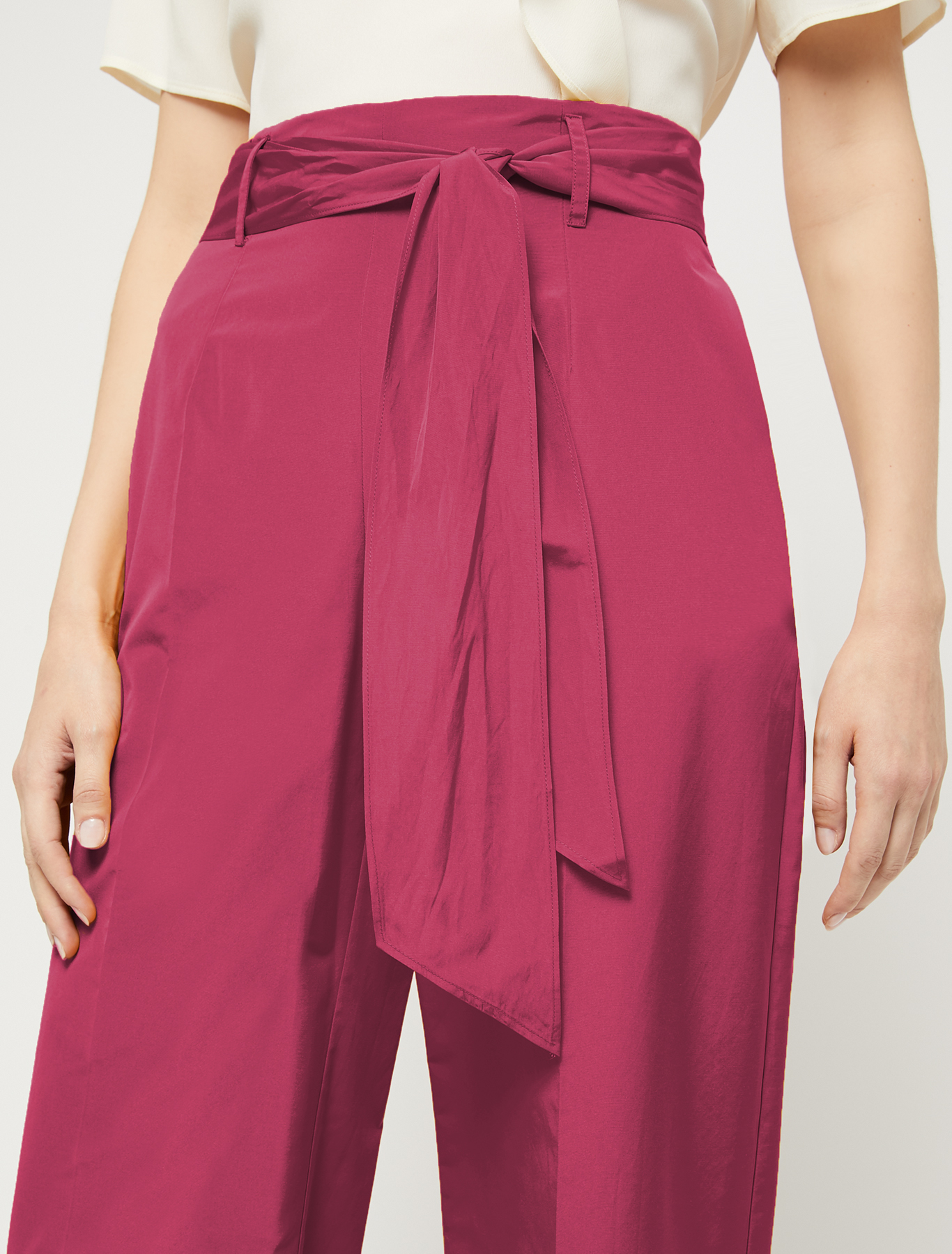 Wide-leg taffeta trousers, plum | Pennyblack Wide-leg taffeta trousers - plum - pennyblack