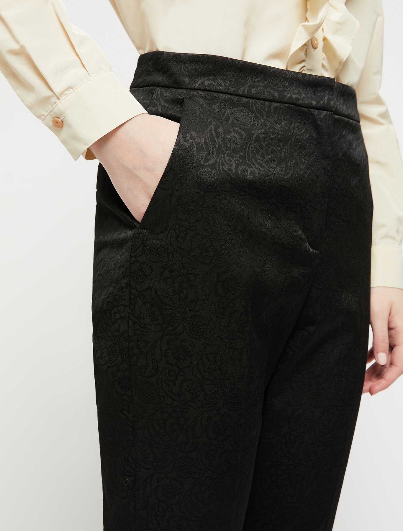 Jacquard trousers, black | Pennyblack Jacquard trousers - black - pennyblack