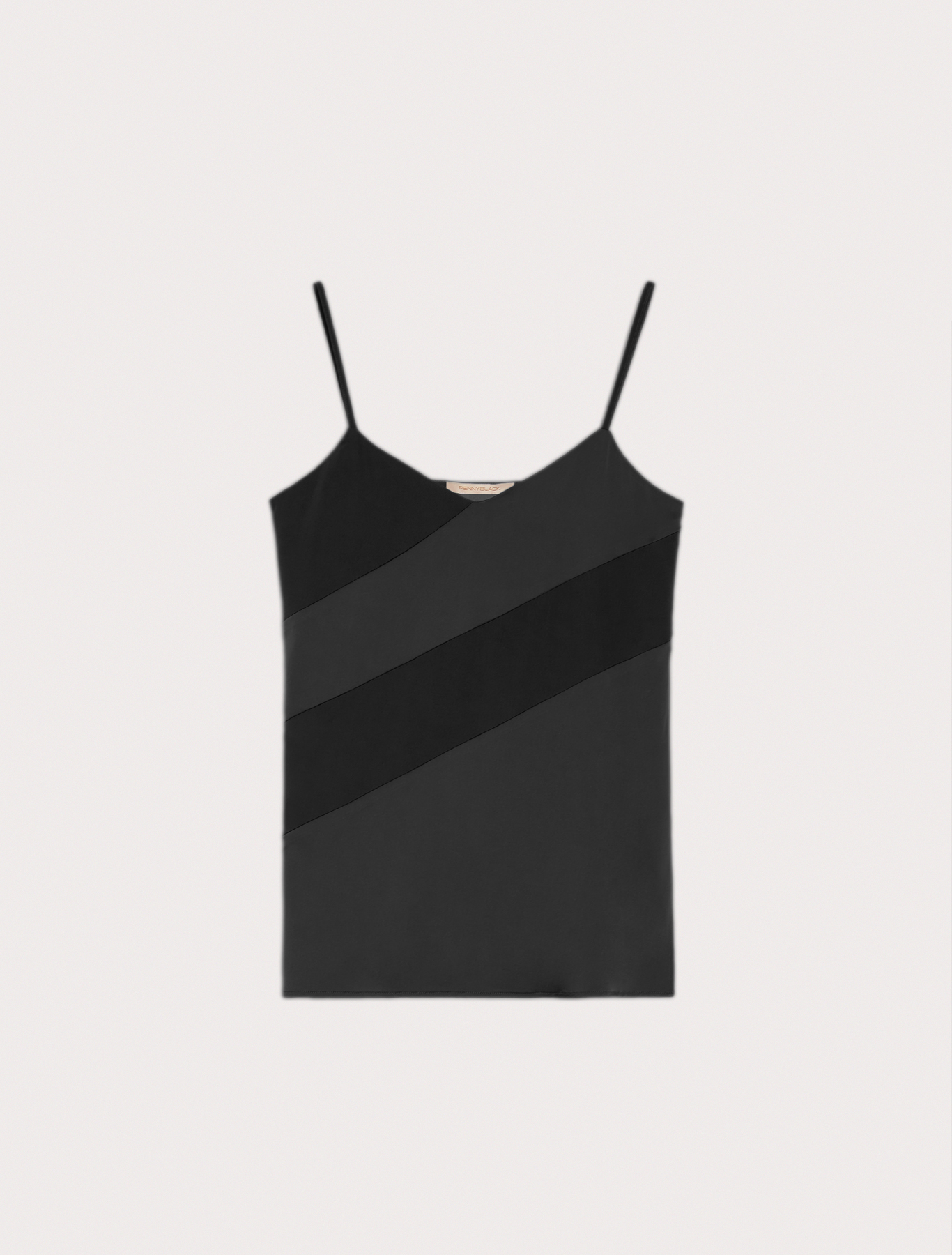 Top in envers satin with inlay, black | Pennyblack Top in envers satin with inlay - black - pennyblack