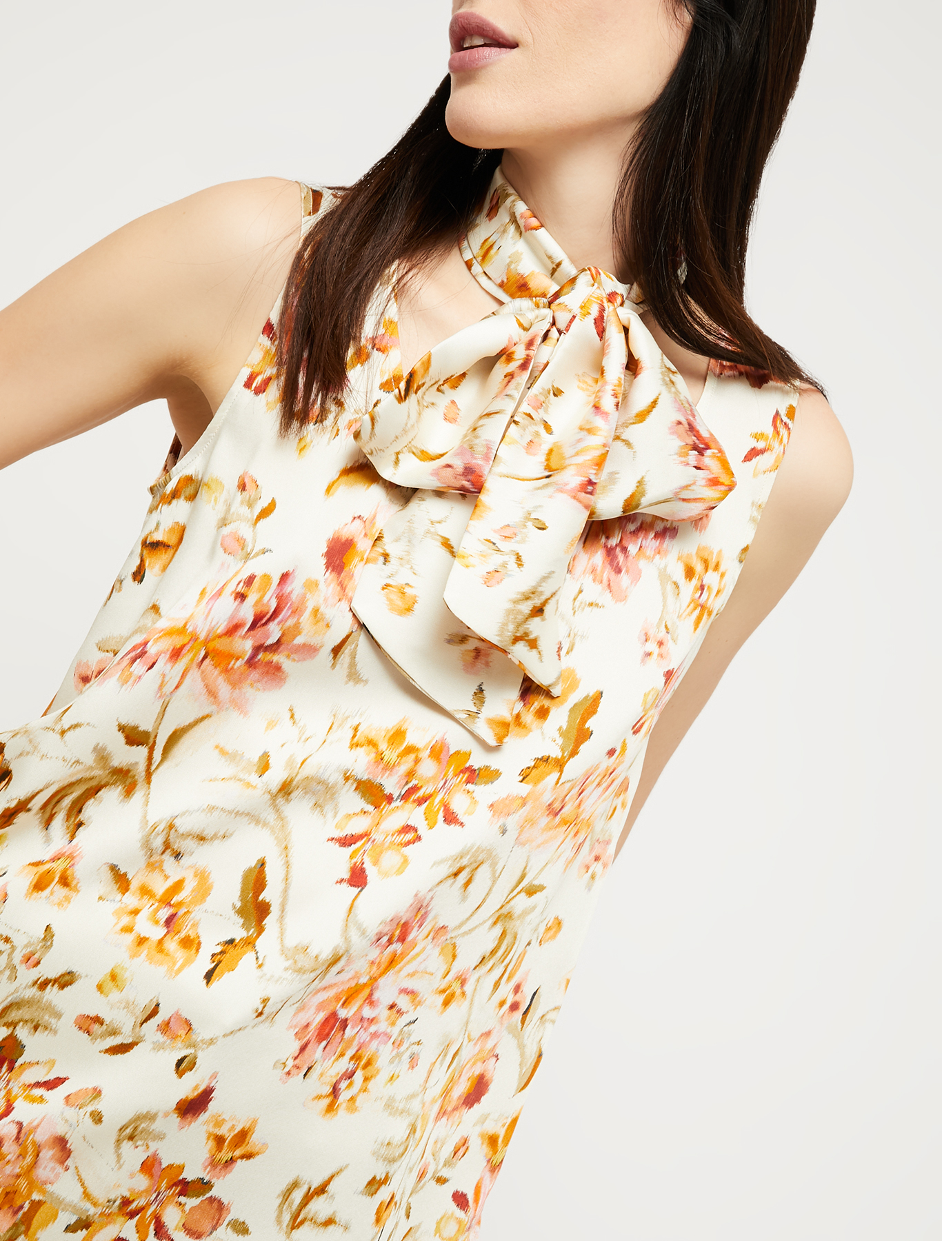 Patterned twill top, beige pattern - Pennyblack Patterned twill top - beige pattern - pennyblack