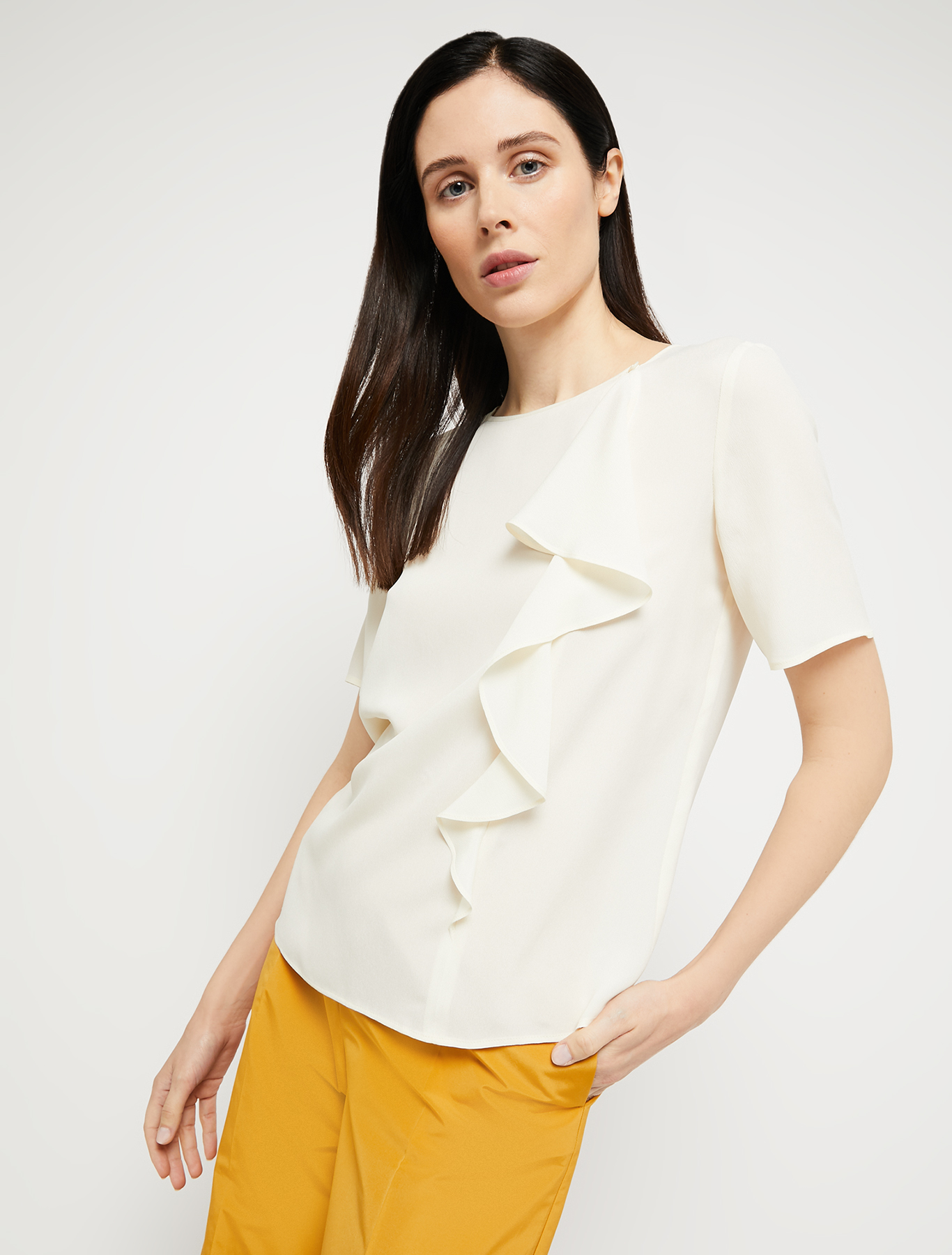 Crêpe de Chine blouse, ivory - Pennyblack Crêpe de Chine blouse - ivory - pennyblack