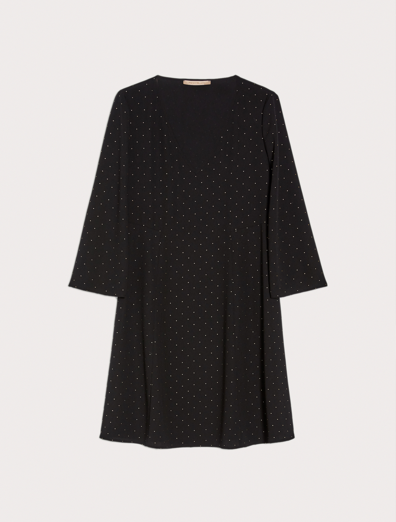 Dress with micro studs, black pattern | Pennyblack Dress with micro studs - black pattern - pennyblack