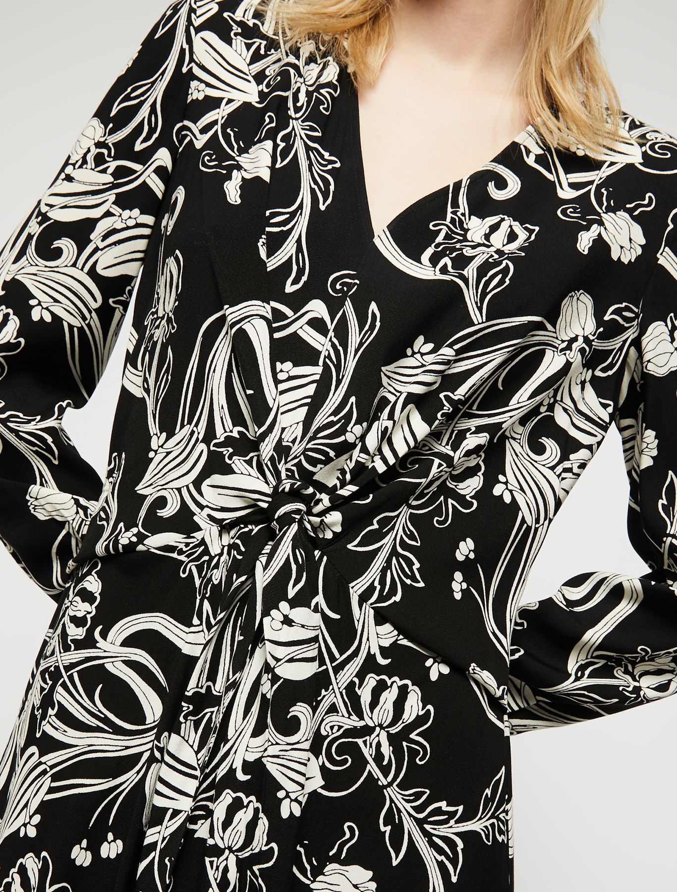 Floral sablé midi dress, black pattern | Pennyblack Floral sablé midi dress - black pattern - pennyblack