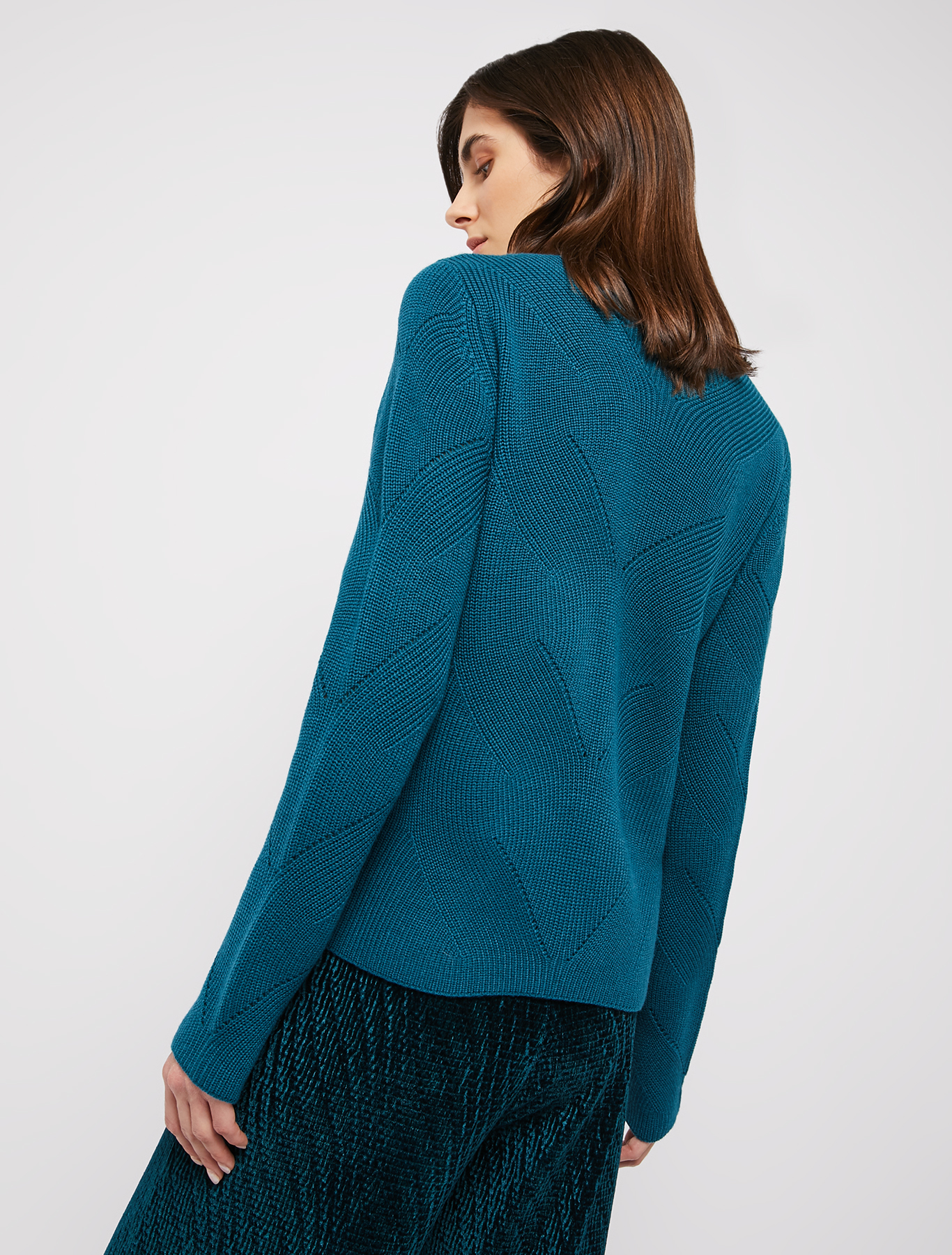 Jumper with fan motifs, petrol green | Pennyblack Jumper with fan motifs - petrol green - pennyblack