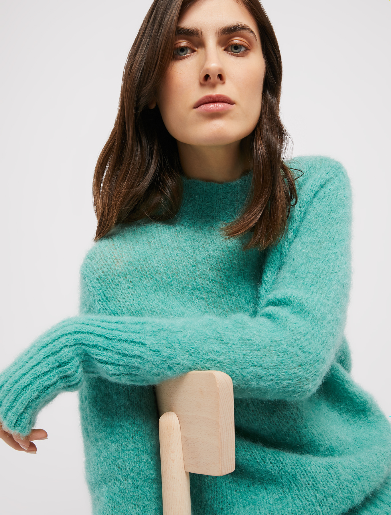 Mohair and alpaca pullover, pastel green | Pennyblack Mohair and alpaca pullover - pastel green - pennyblack